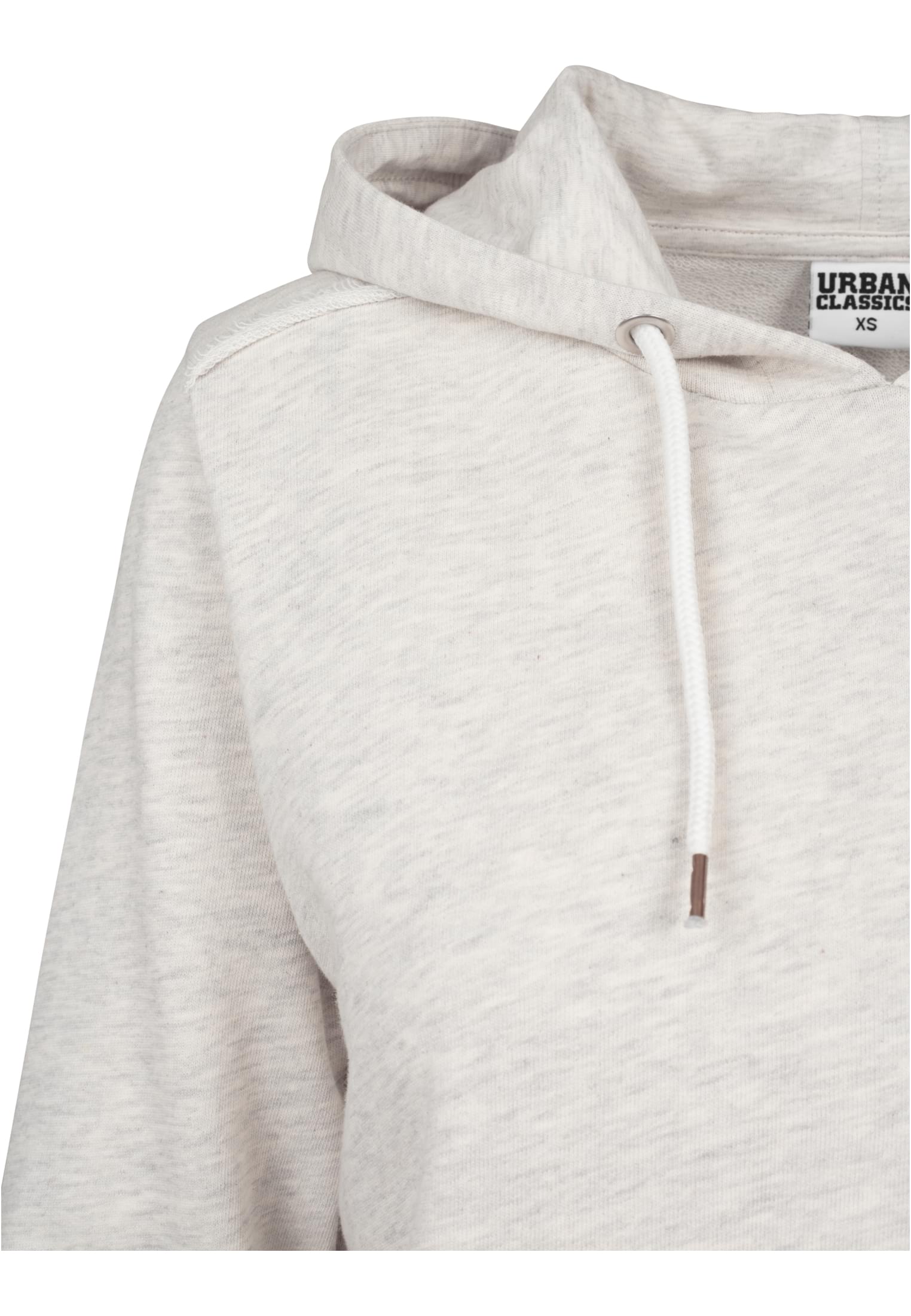 Ladies Cropped Terry Hoody | offwhite melange