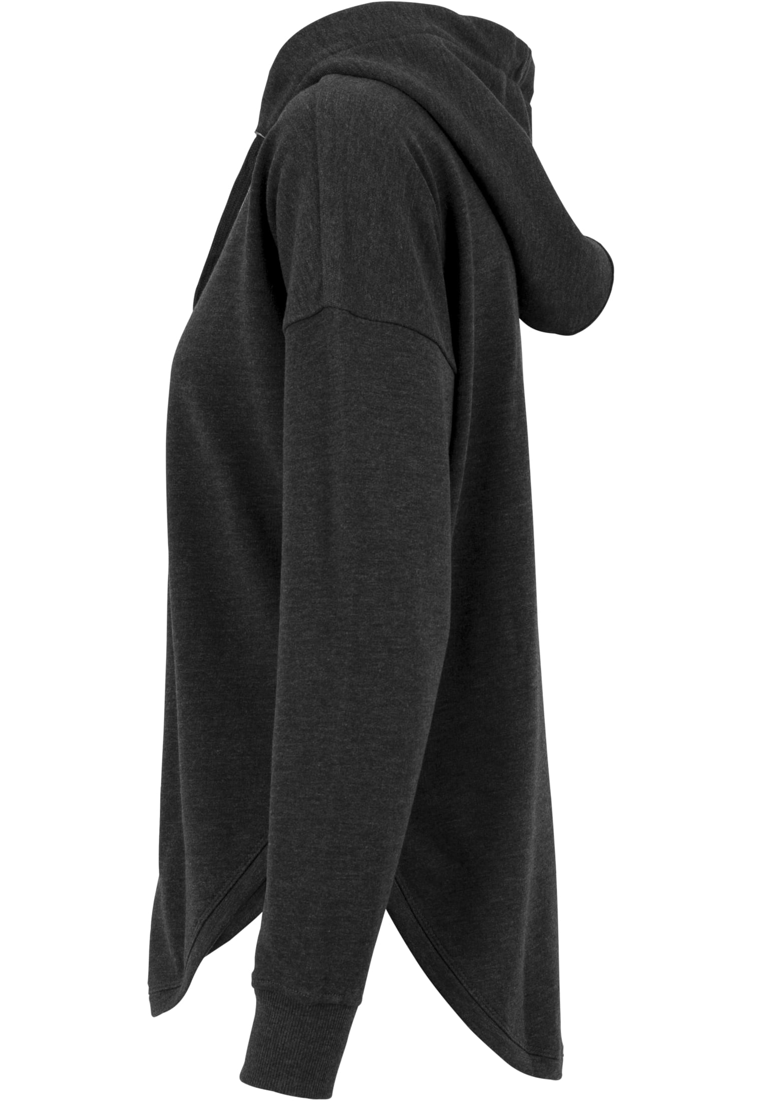 Ladies Oversized Terry Hoody | charcoal