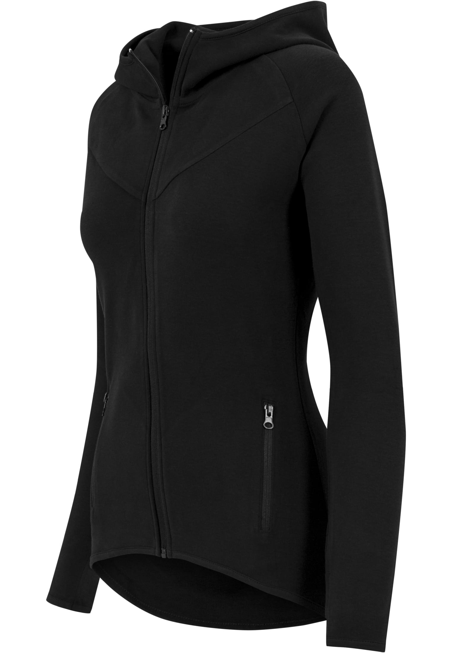 Ladies Athletic Interlock Zip Hoody | black