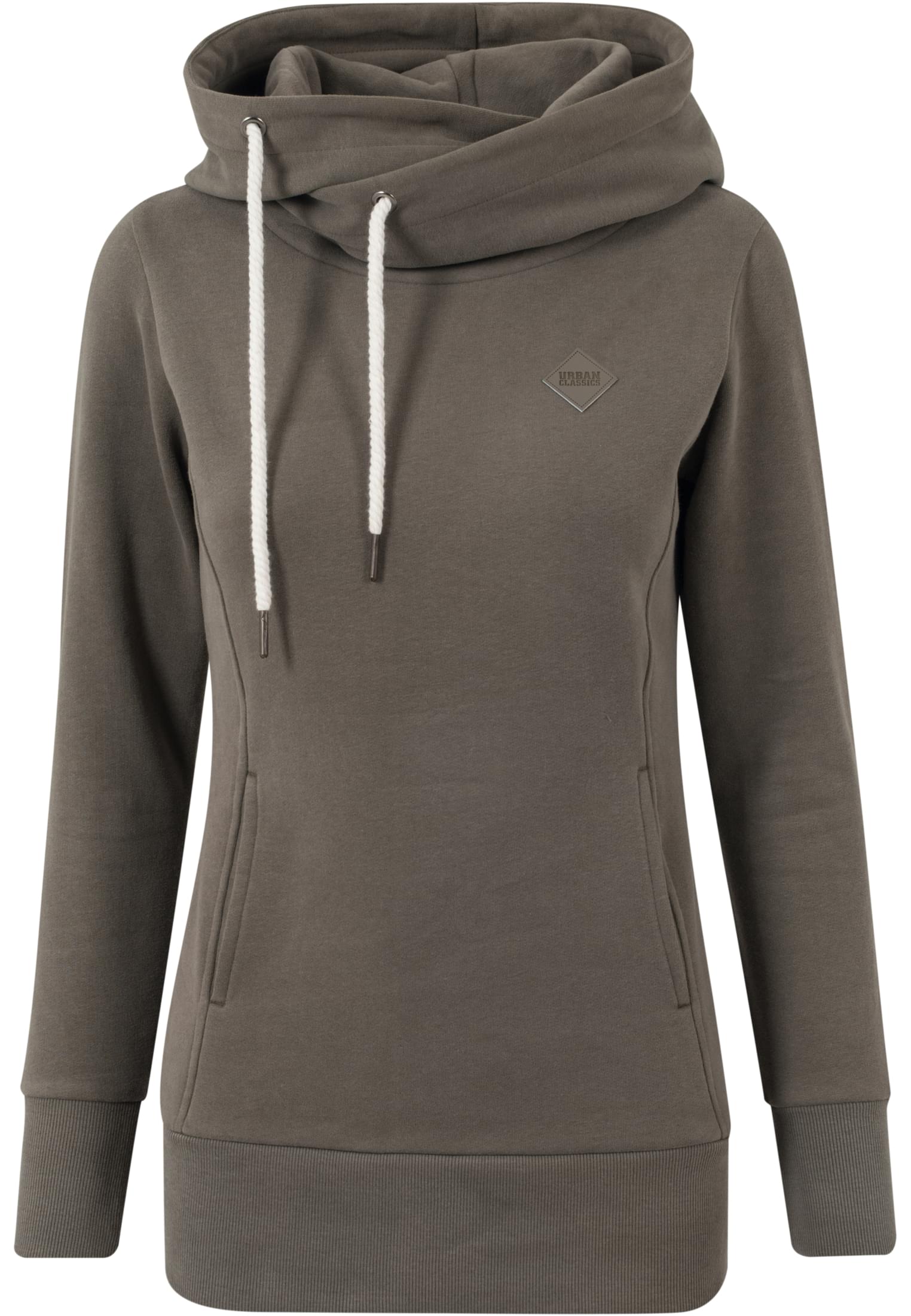 Ladies Long Logopatch Hoody | olive