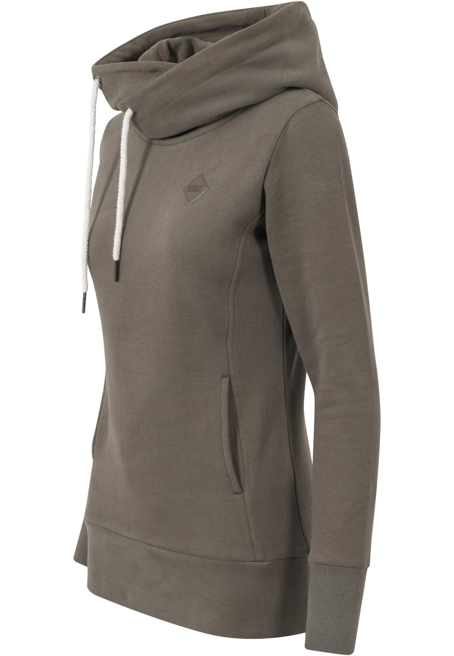 Ladies Long Logopatch Hoody | olive