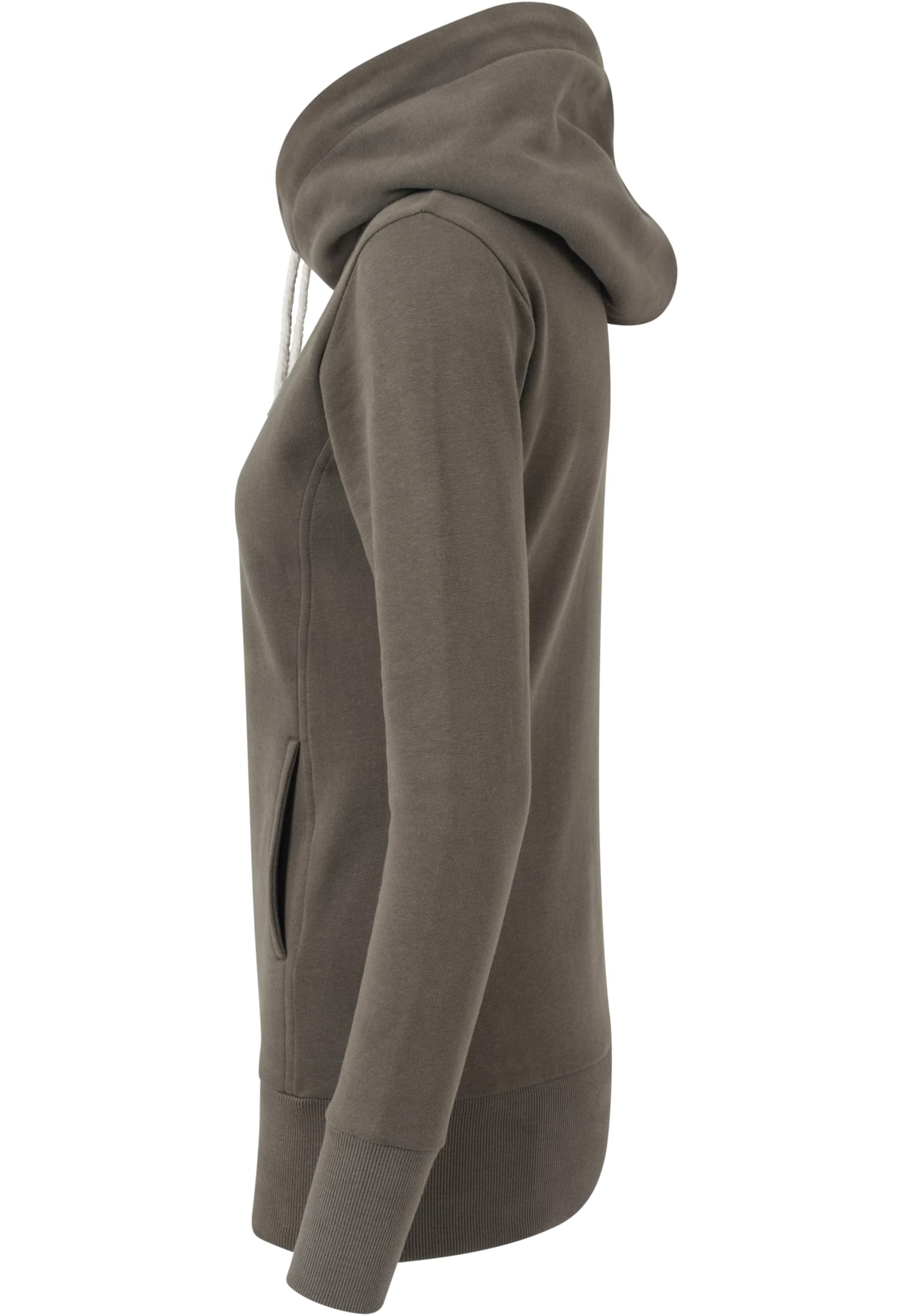 Ladies Long Logopatch Hoody | olive