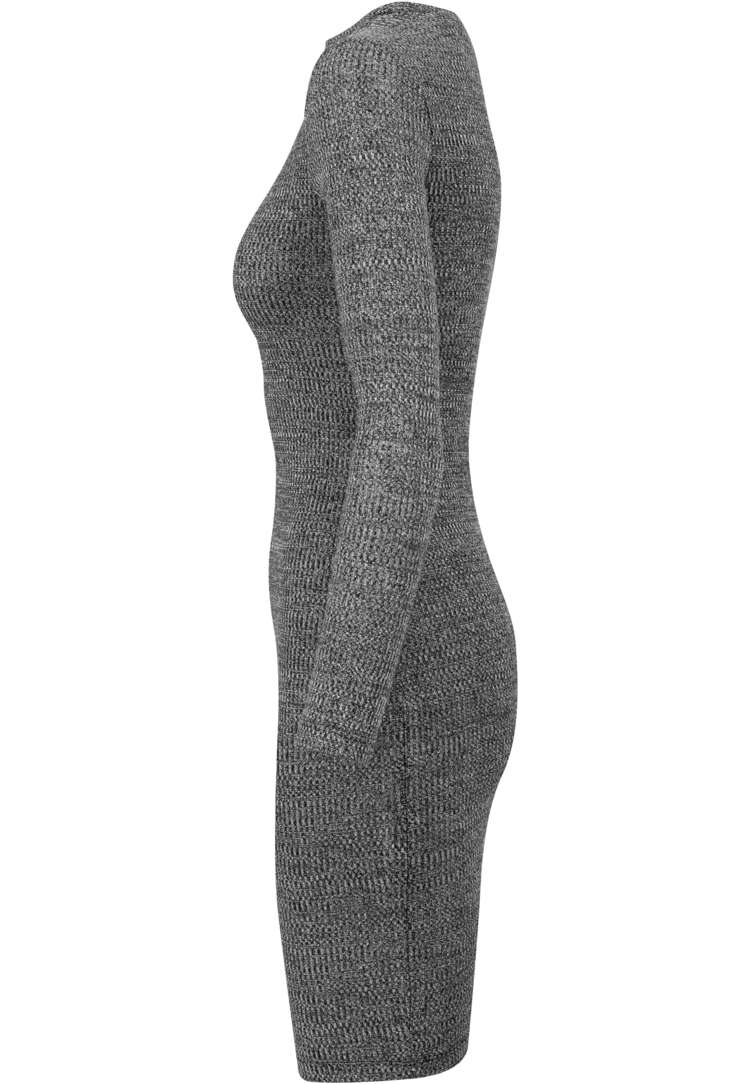 Ladies Rib Dress | charcoal