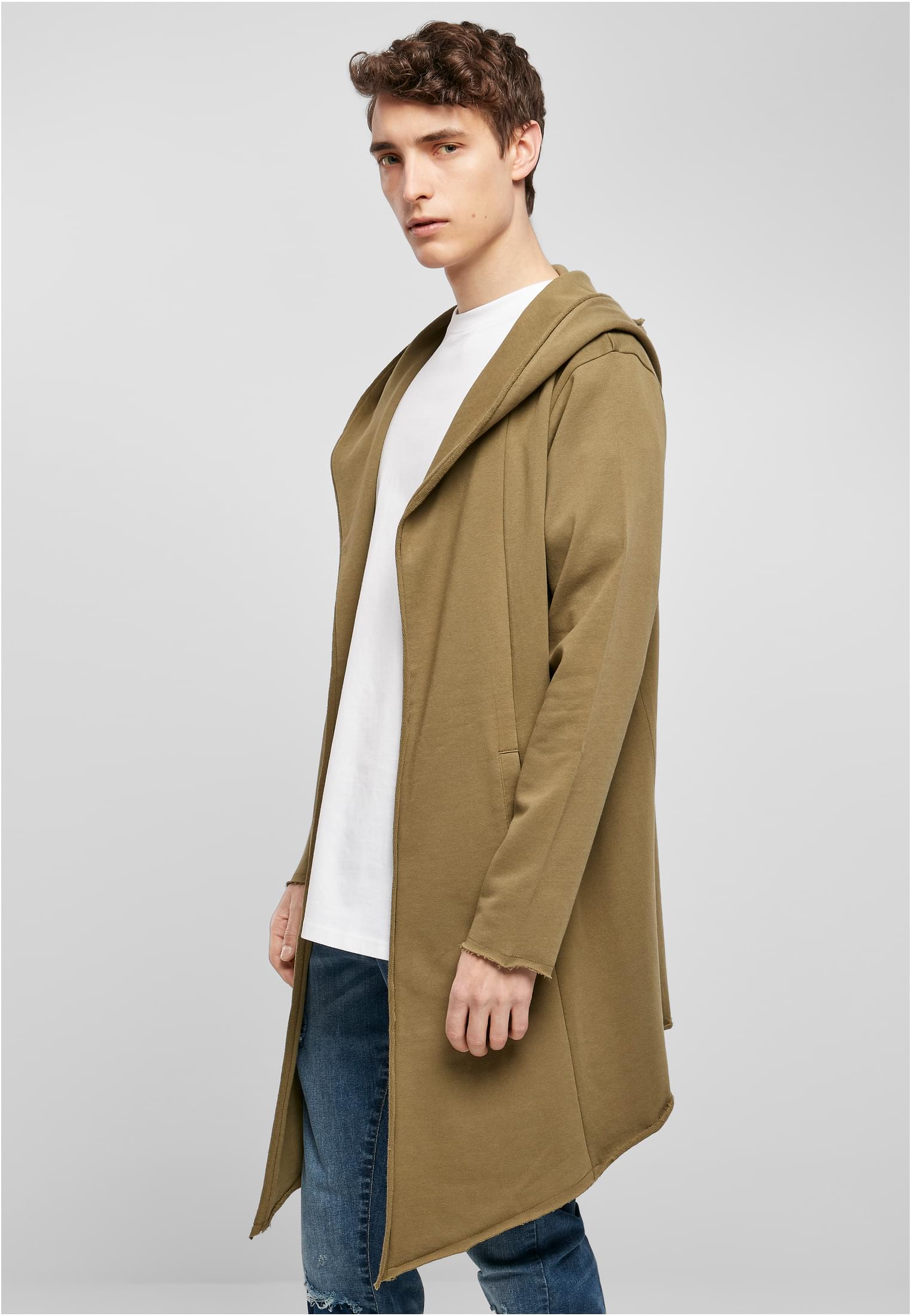 Long Hooded Open Edge Cardigan | tiniolive