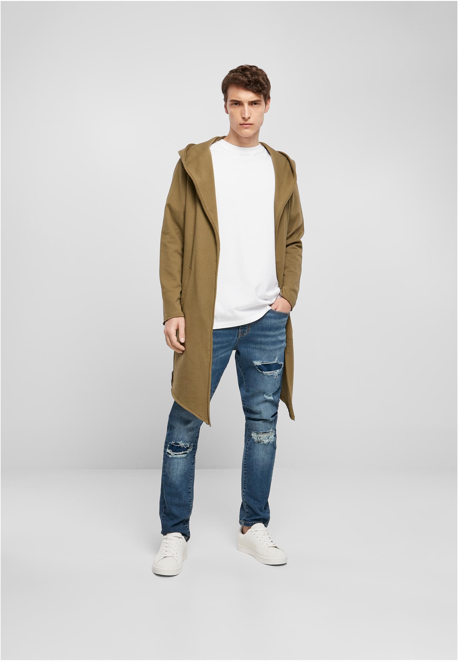 Long Hooded Open Edge Cardigan | tiniolive