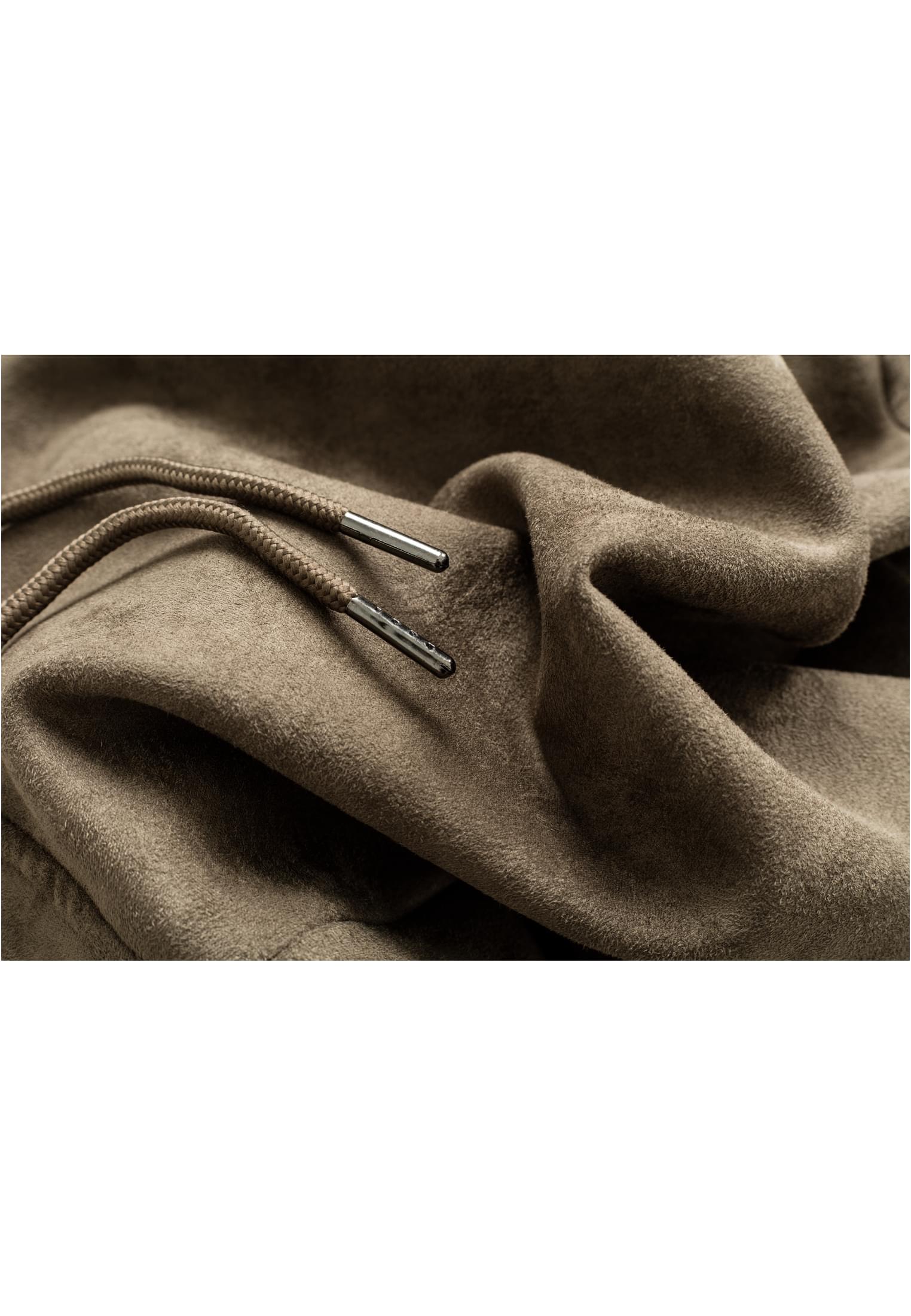 Imitation Suede Hoody | olive