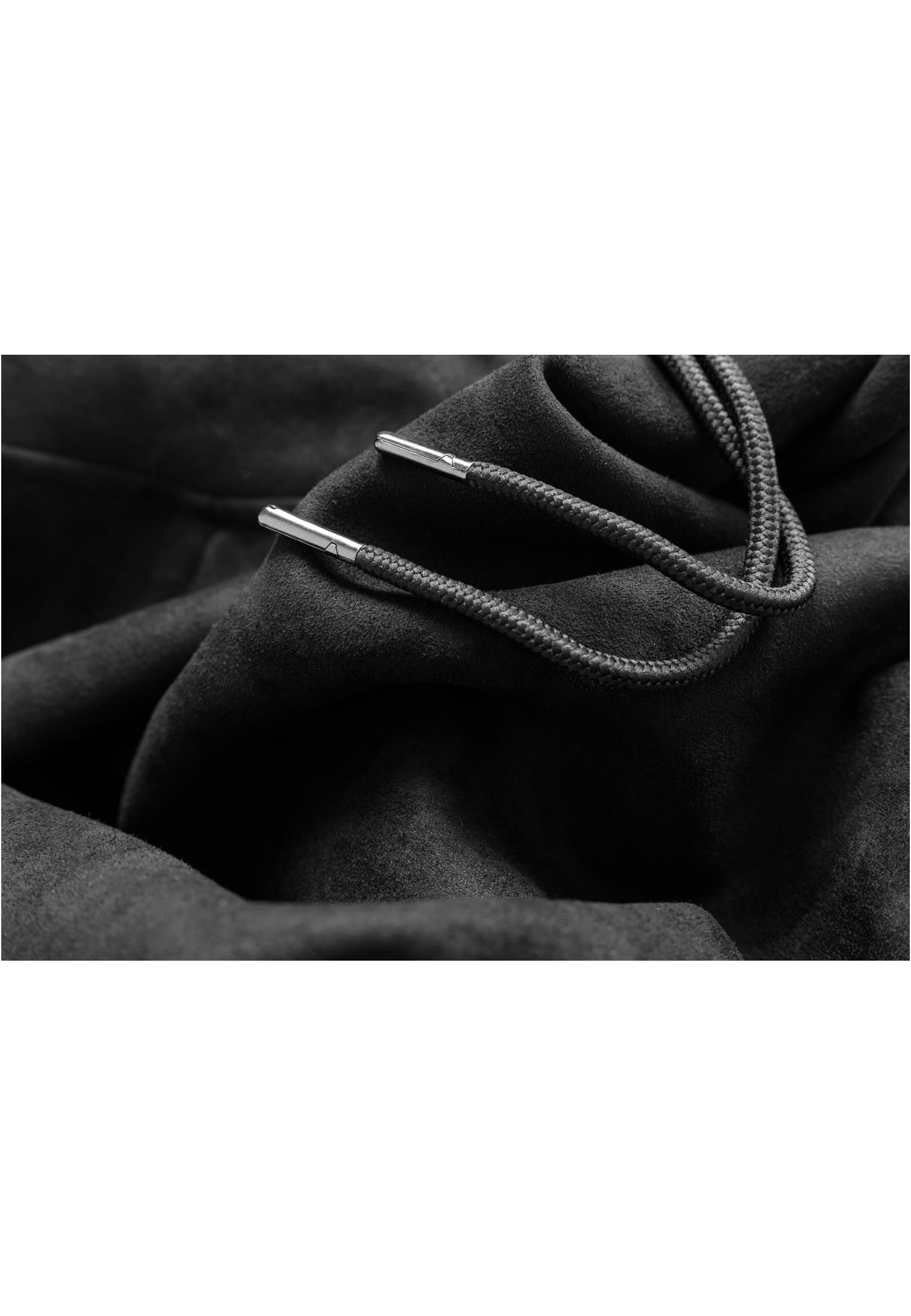 Imitation Suede Hoody | black