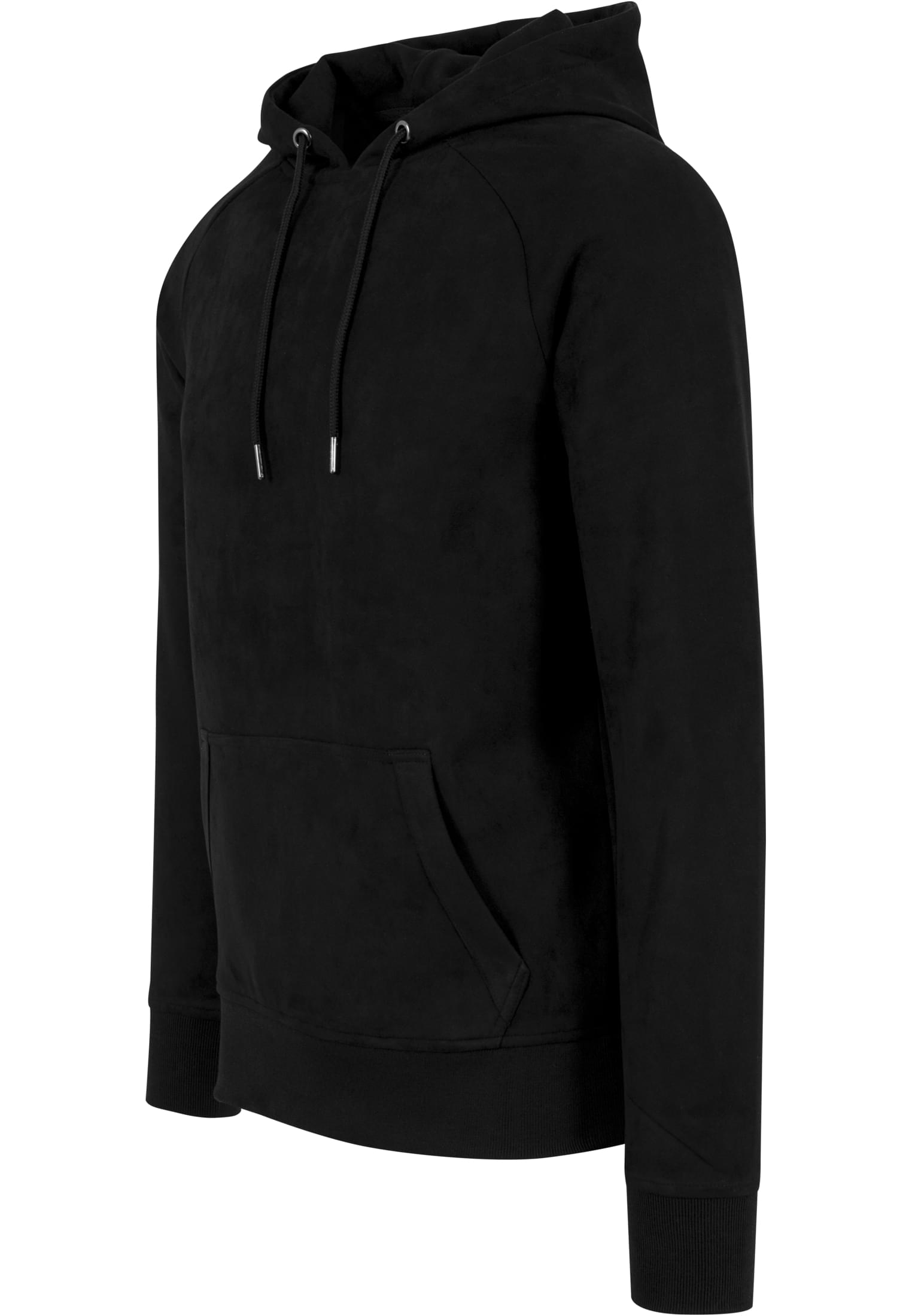 Imitation Suede Hoody | black