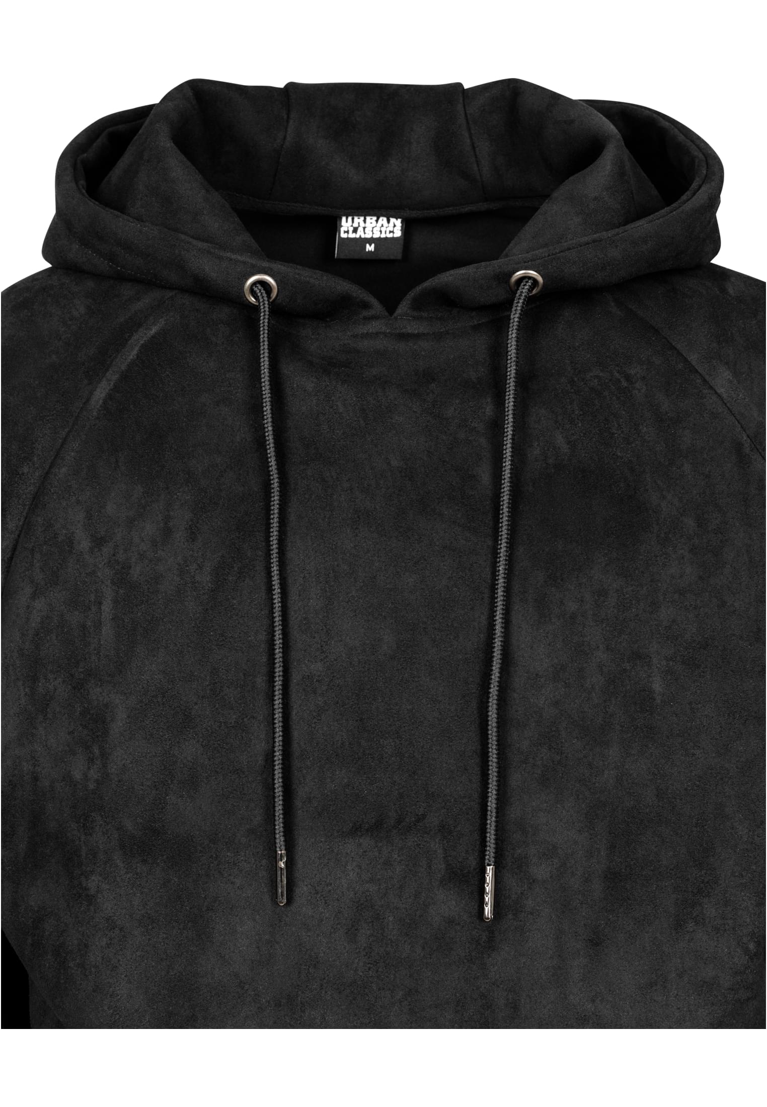 Imitation Suede Hoody | black