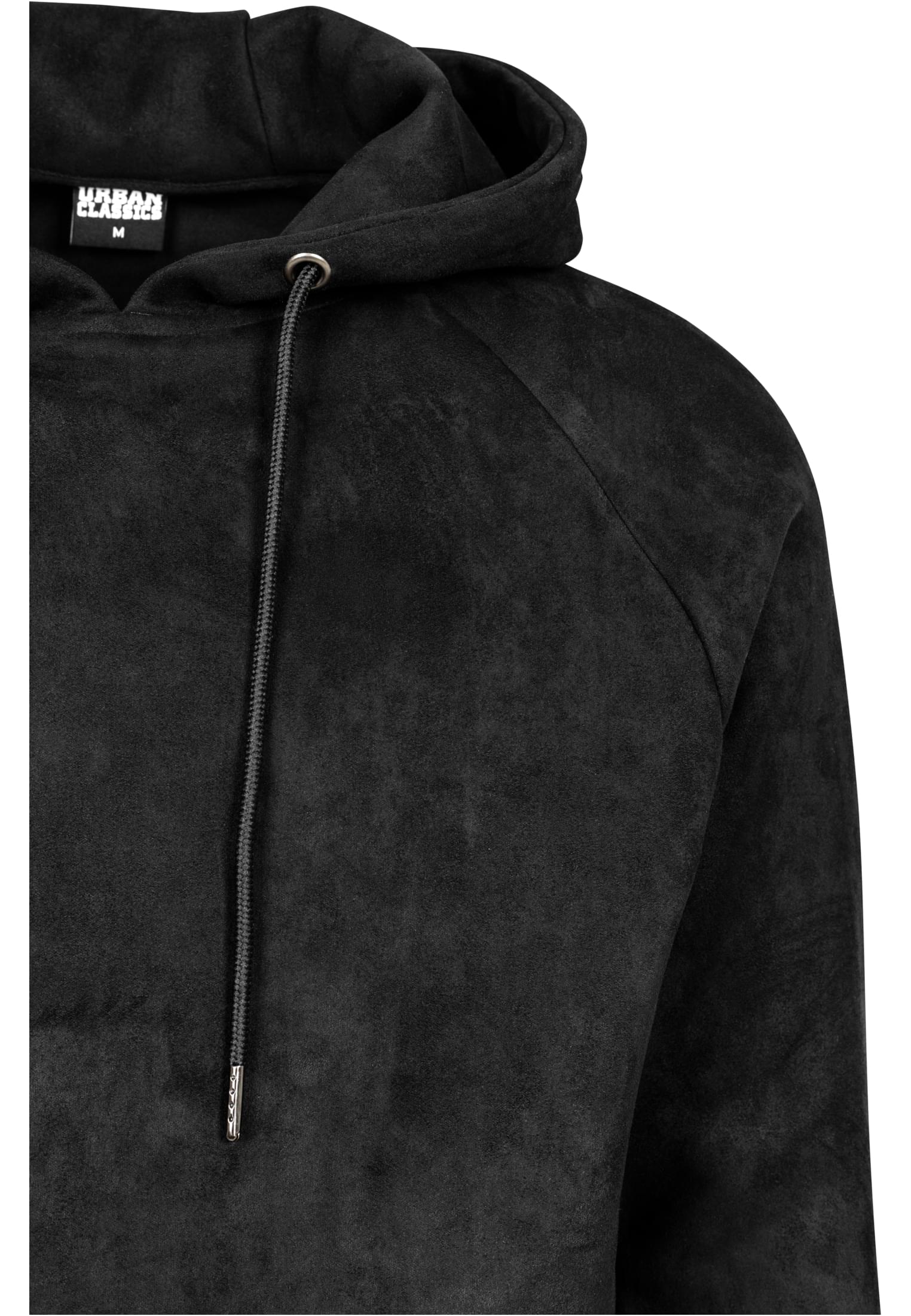 Imitation Suede Hoody | black