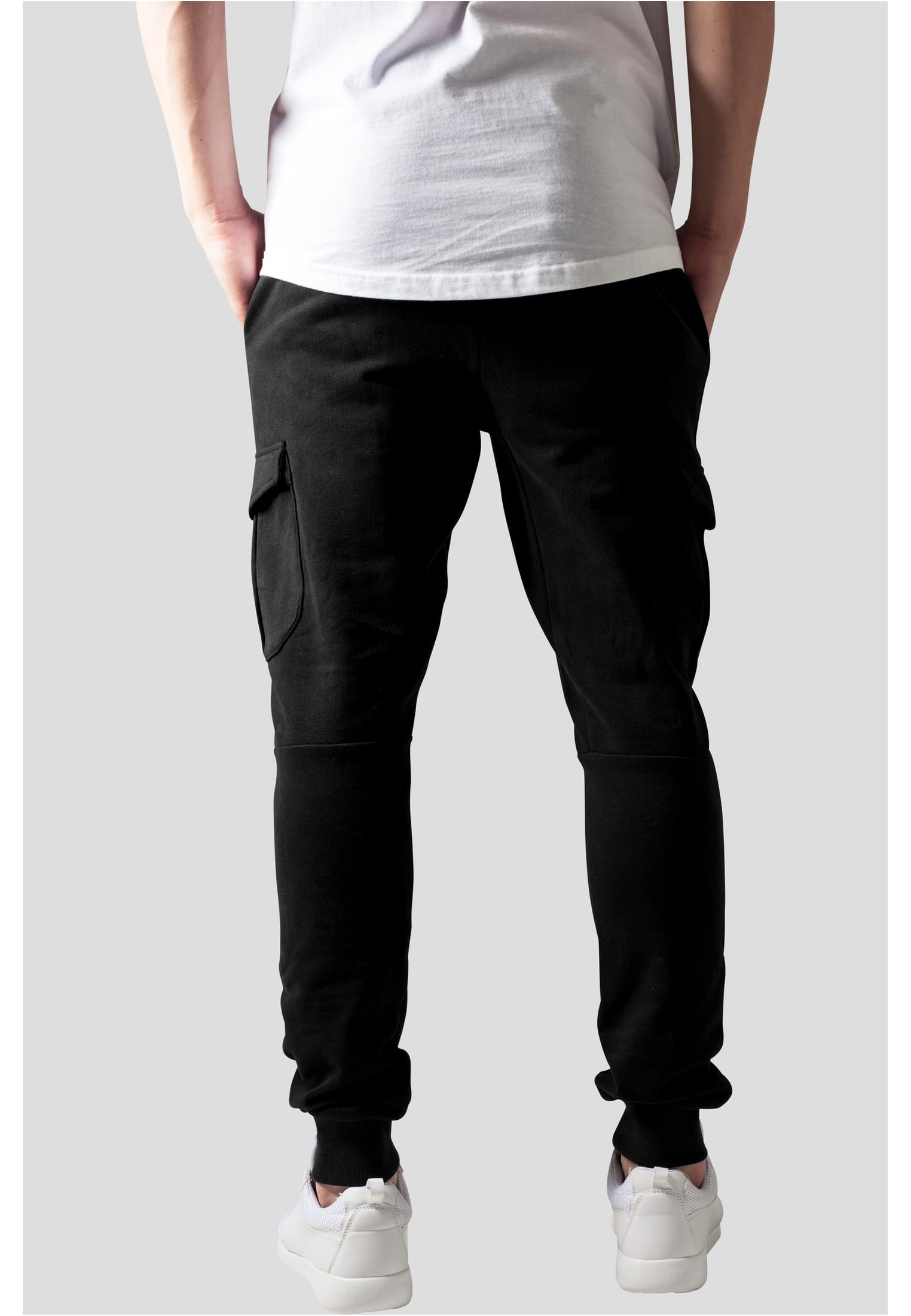 Fitted Cargo Sweatpants | black