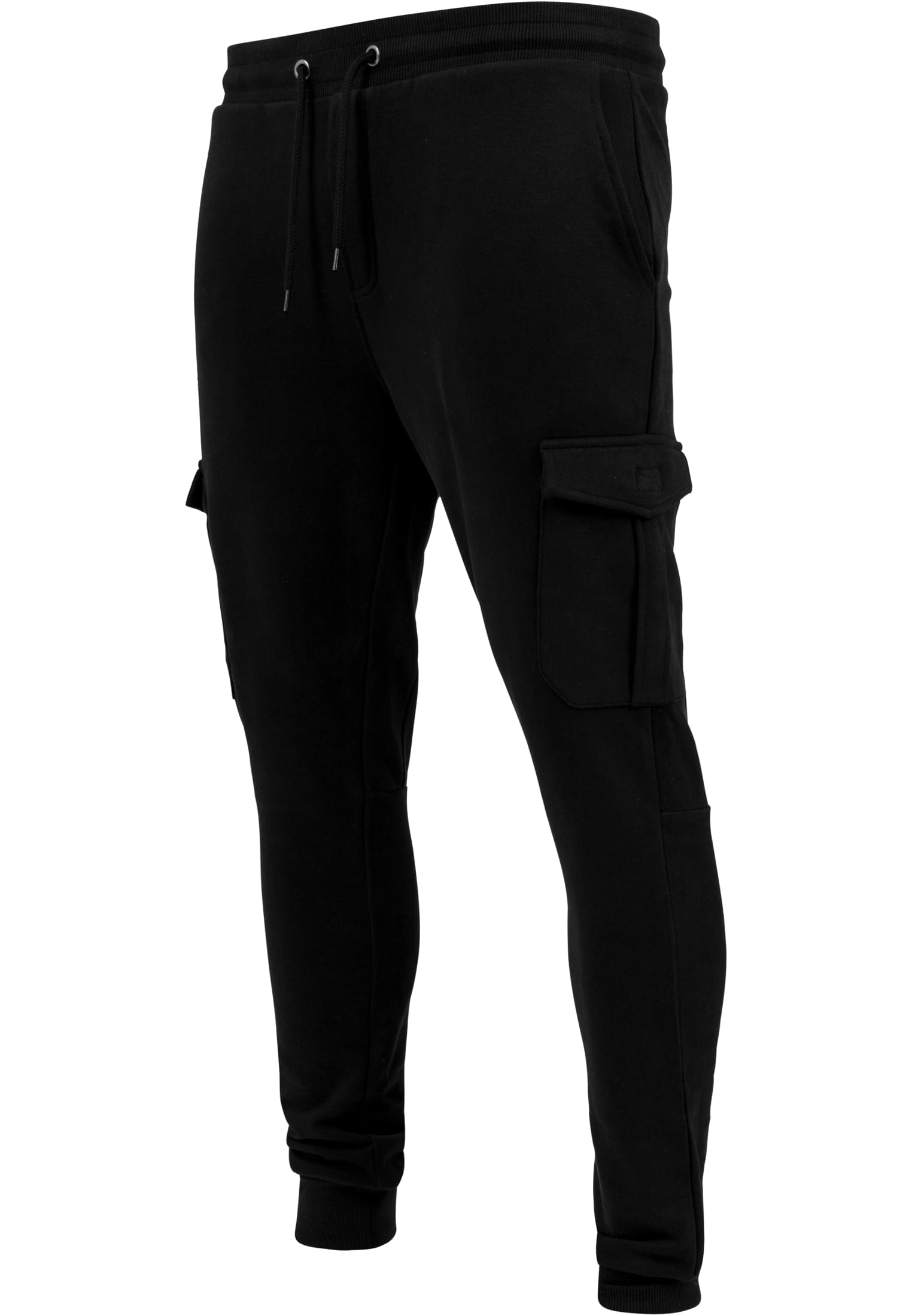 Fitted Cargo Sweatpants | black