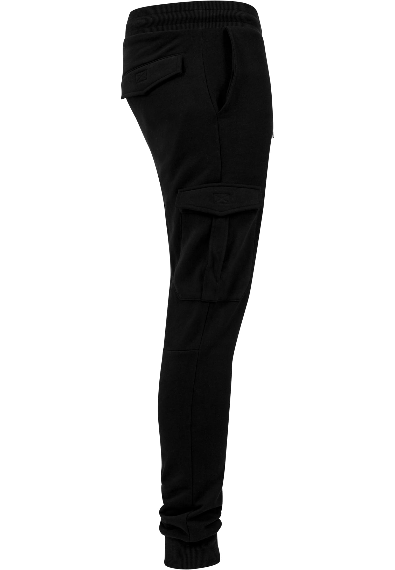 Fitted Cargo Sweatpants | black