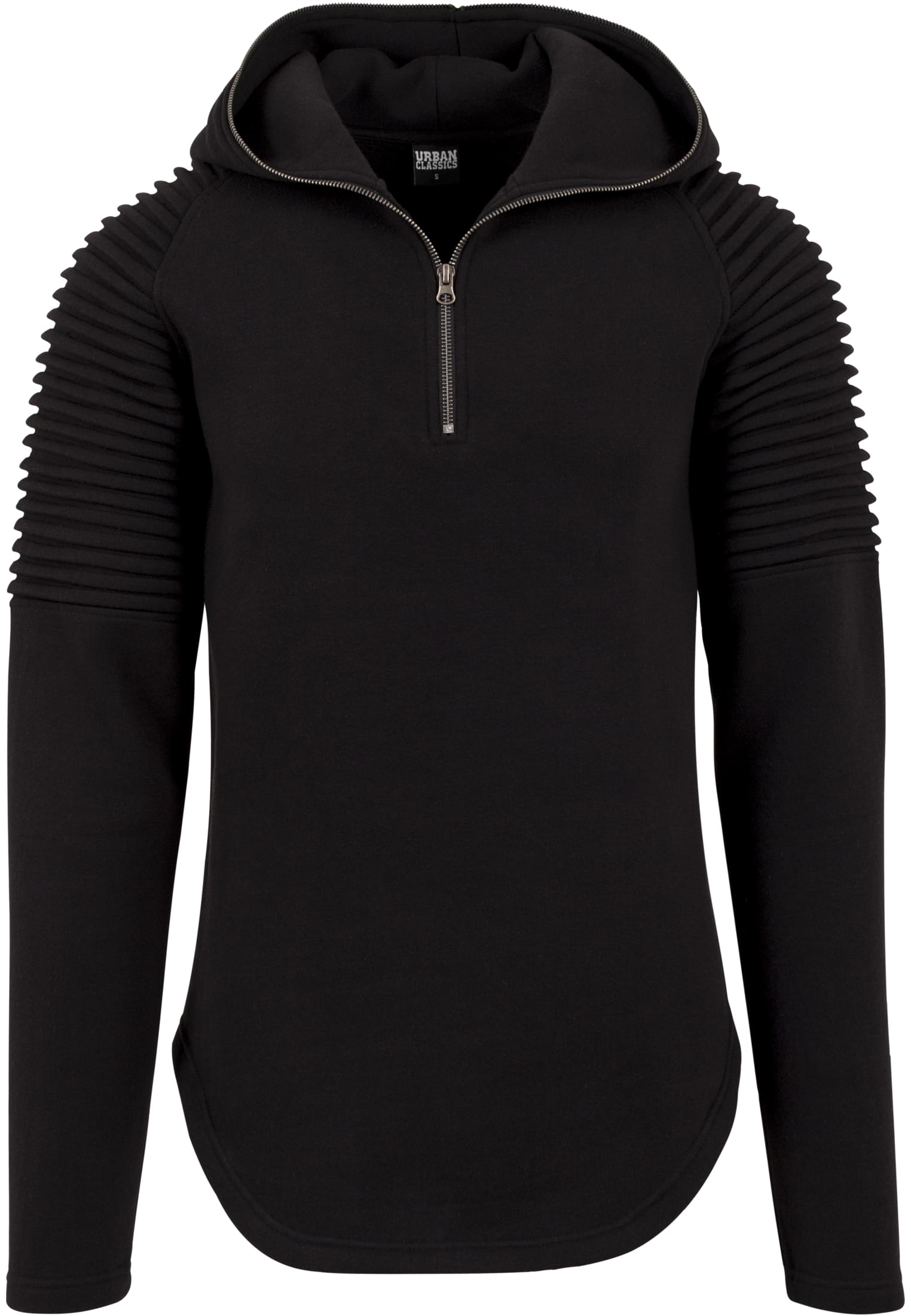 Pleat Sleeves Terry Hoody | black