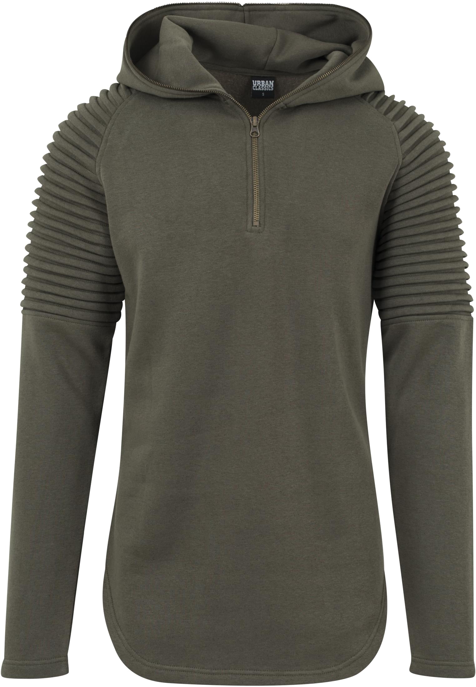 Pleat Sleeves Terry Hoody | olive