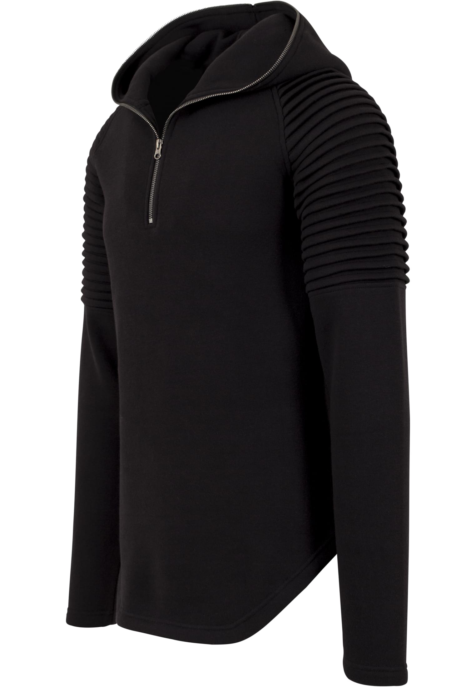 Pleat Sleeves Terry Hoody | black