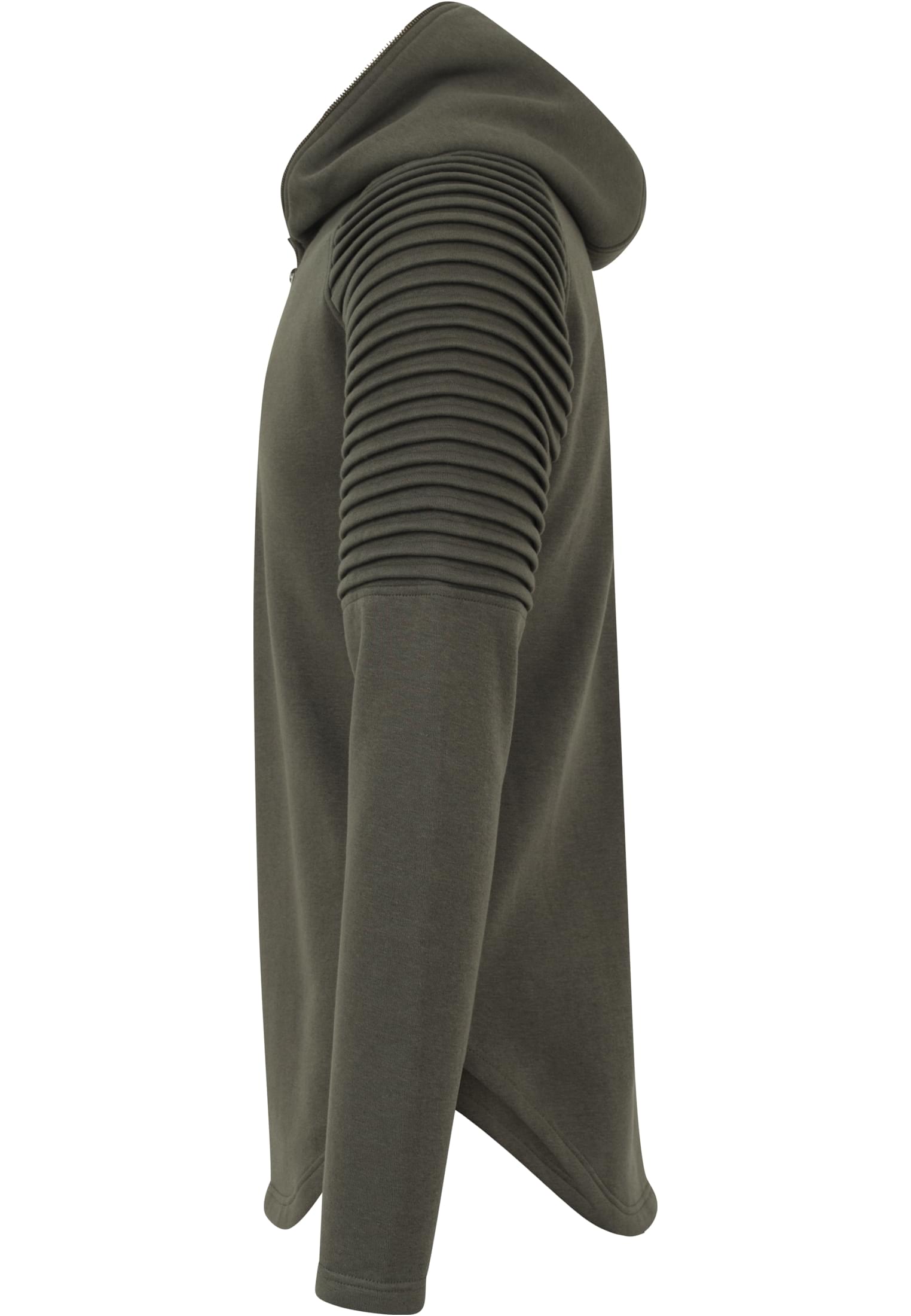 Pleat Sleeves Terry Hoody | olive