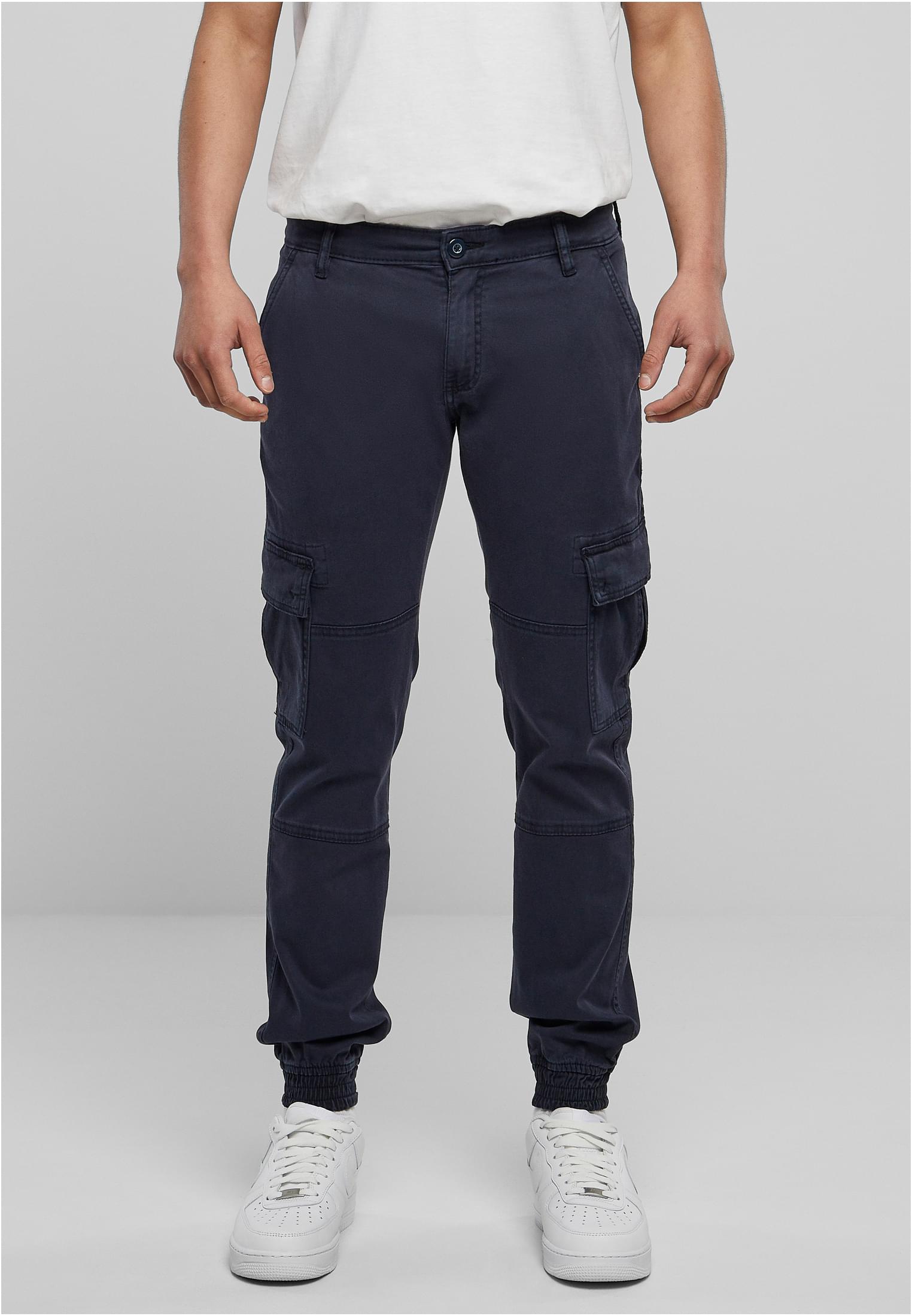 Washed Cargo Twill Jogging Pants | midnightnavy