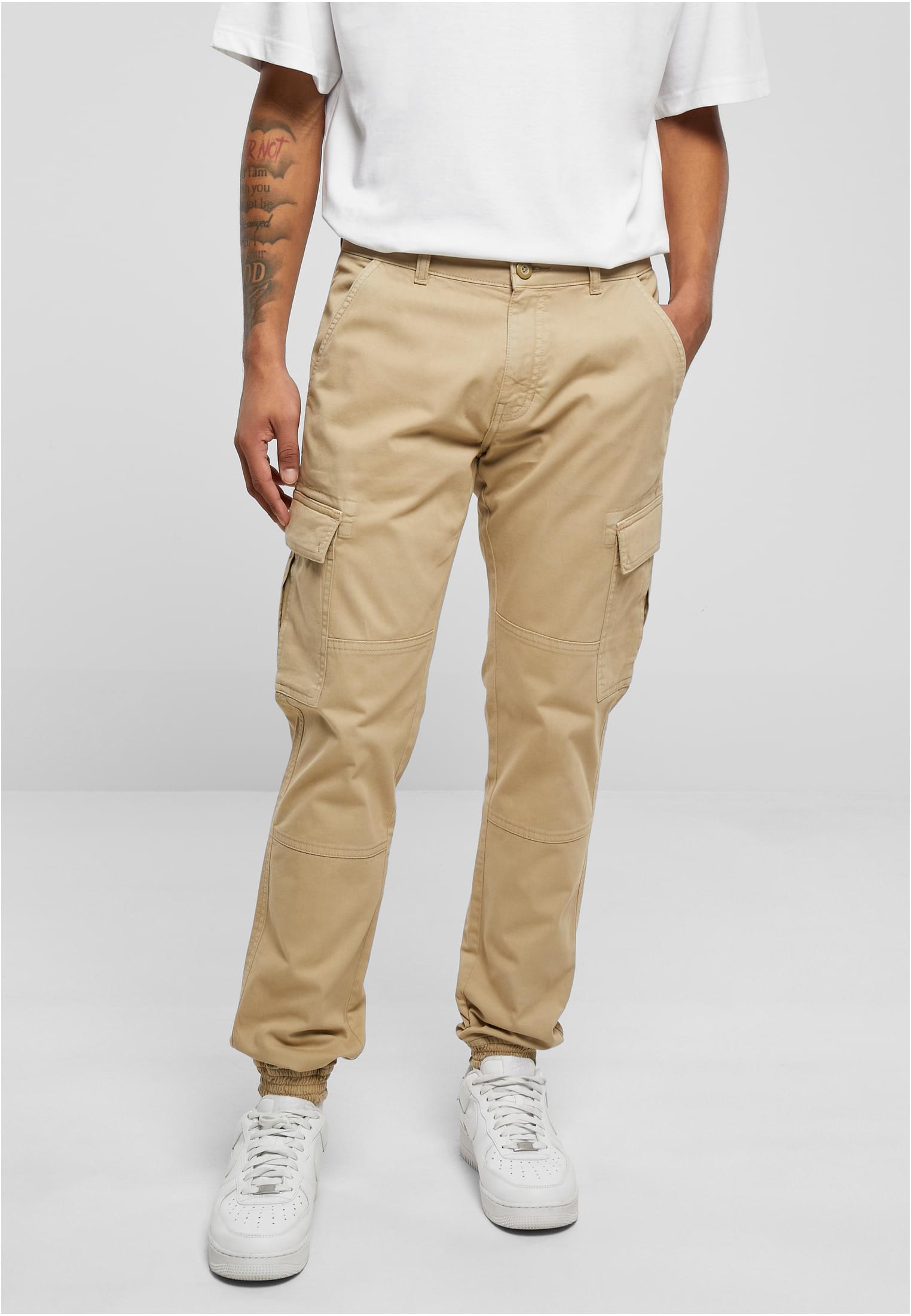 Washed Cargo Twill Jogging Pants | unionbeige