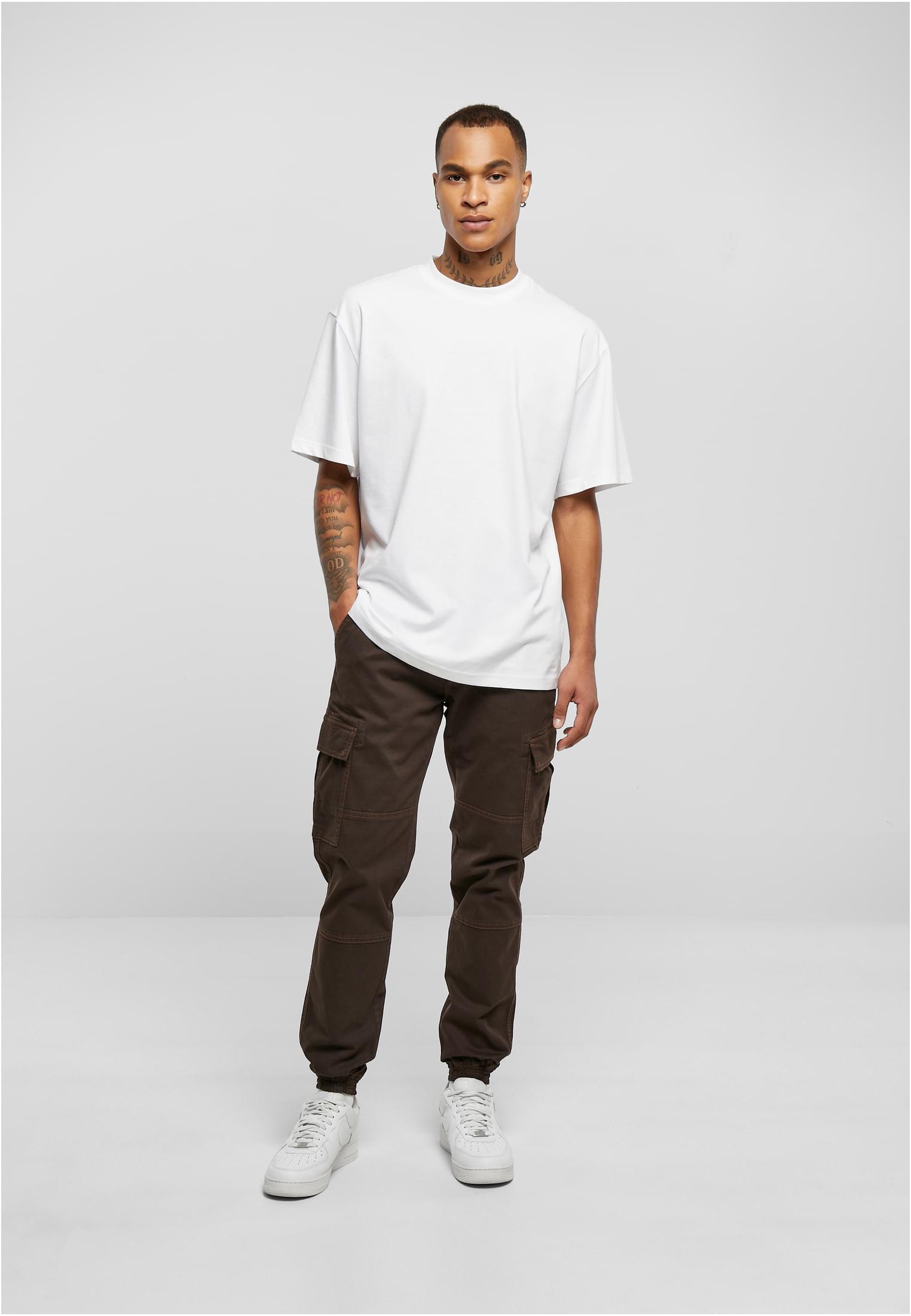 Washed Cargo Twill Jogging Pants | brown