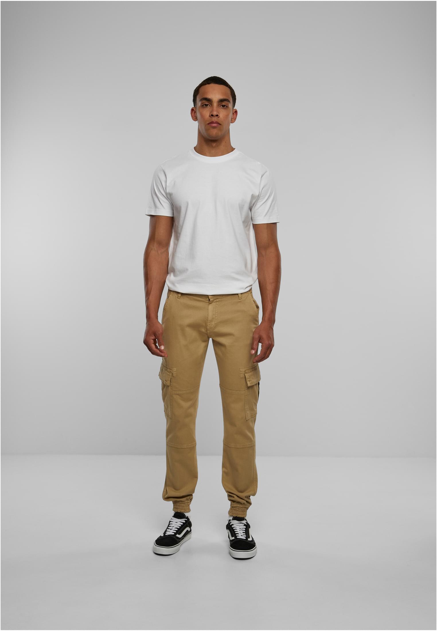 Washed Cargo Twill Jogging Pants | sand