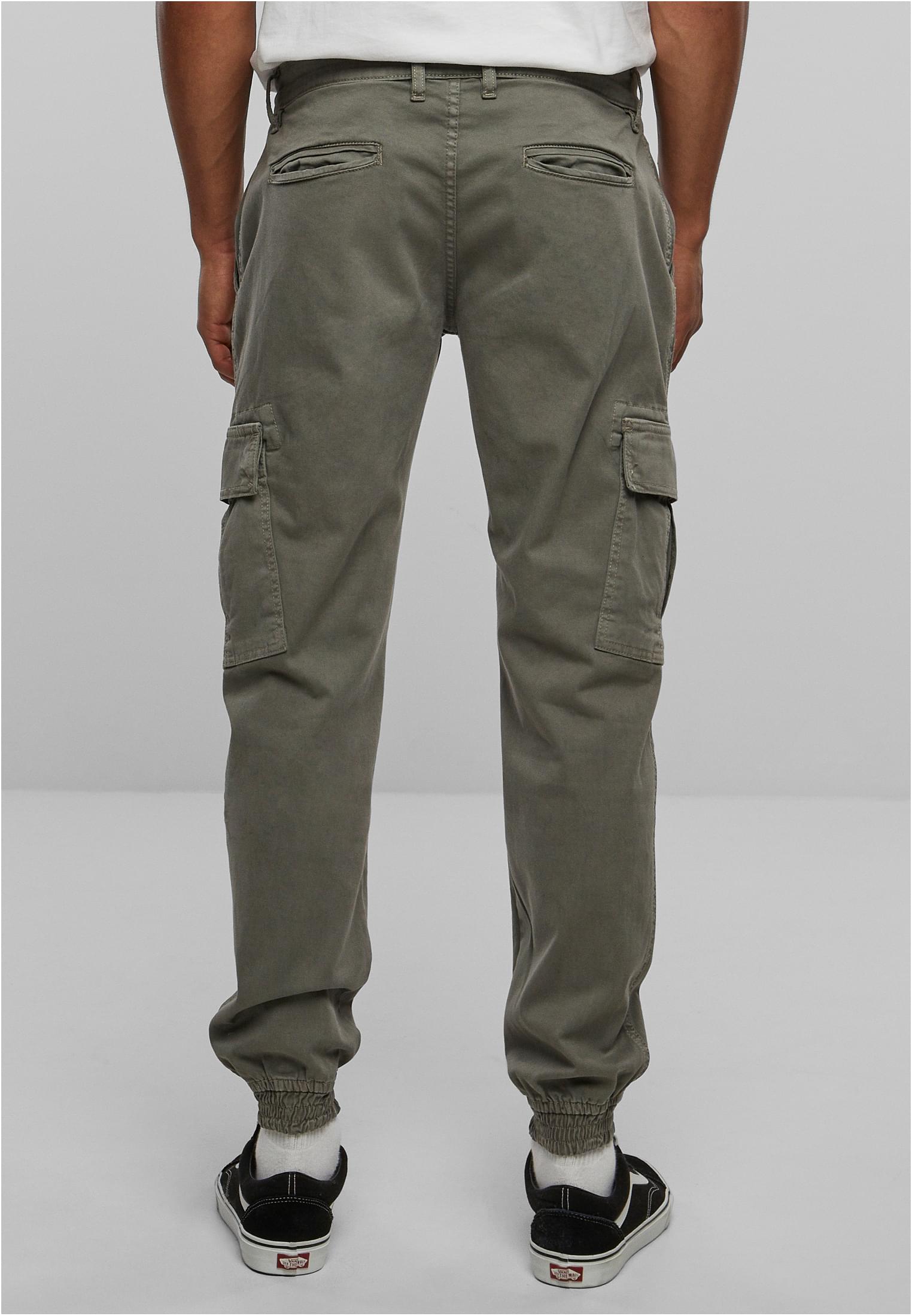 Washed Cargo Twill Jogging Pants | grey