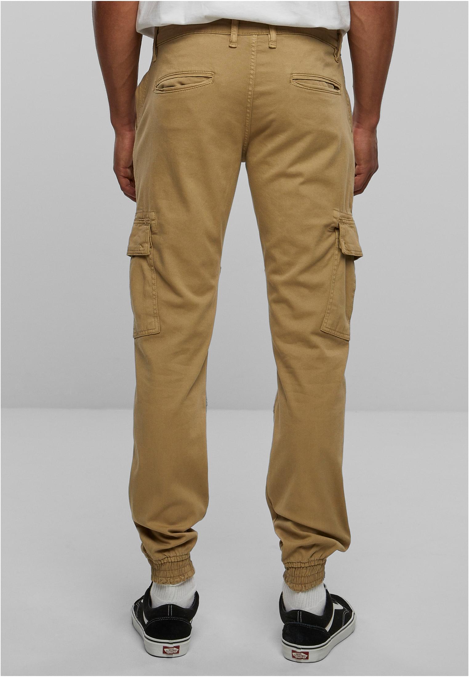 Washed Cargo Twill Jogging Pants | sand