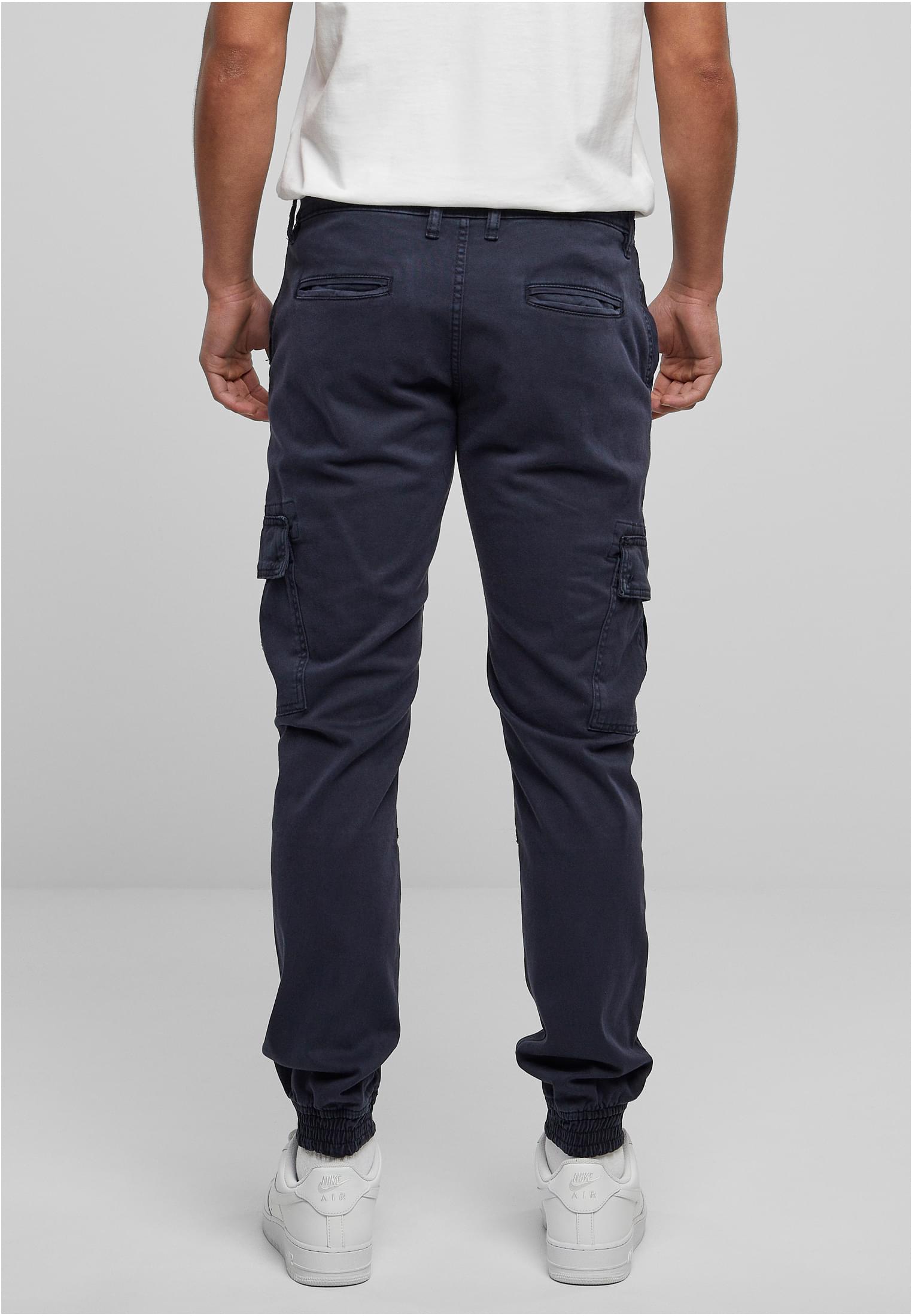 Washed Cargo Twill Jogging Pants | midnightnavy