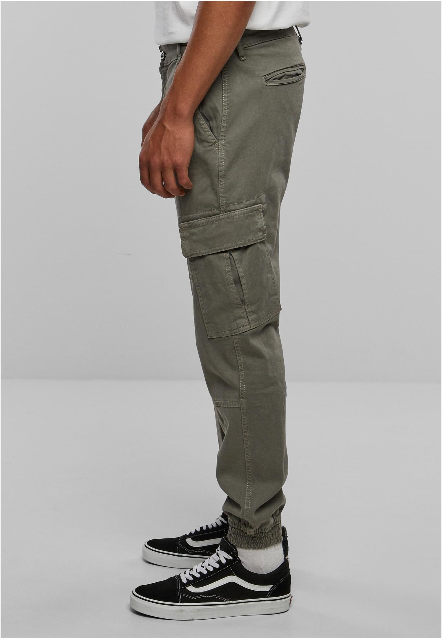 Washed Cargo Twill Jogging Pants | grey