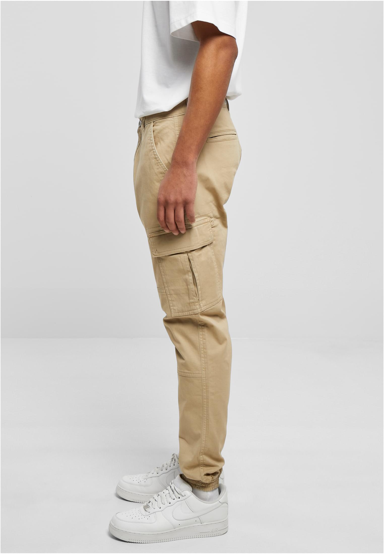 Washed Cargo Twill Jogging Pants | unionbeige