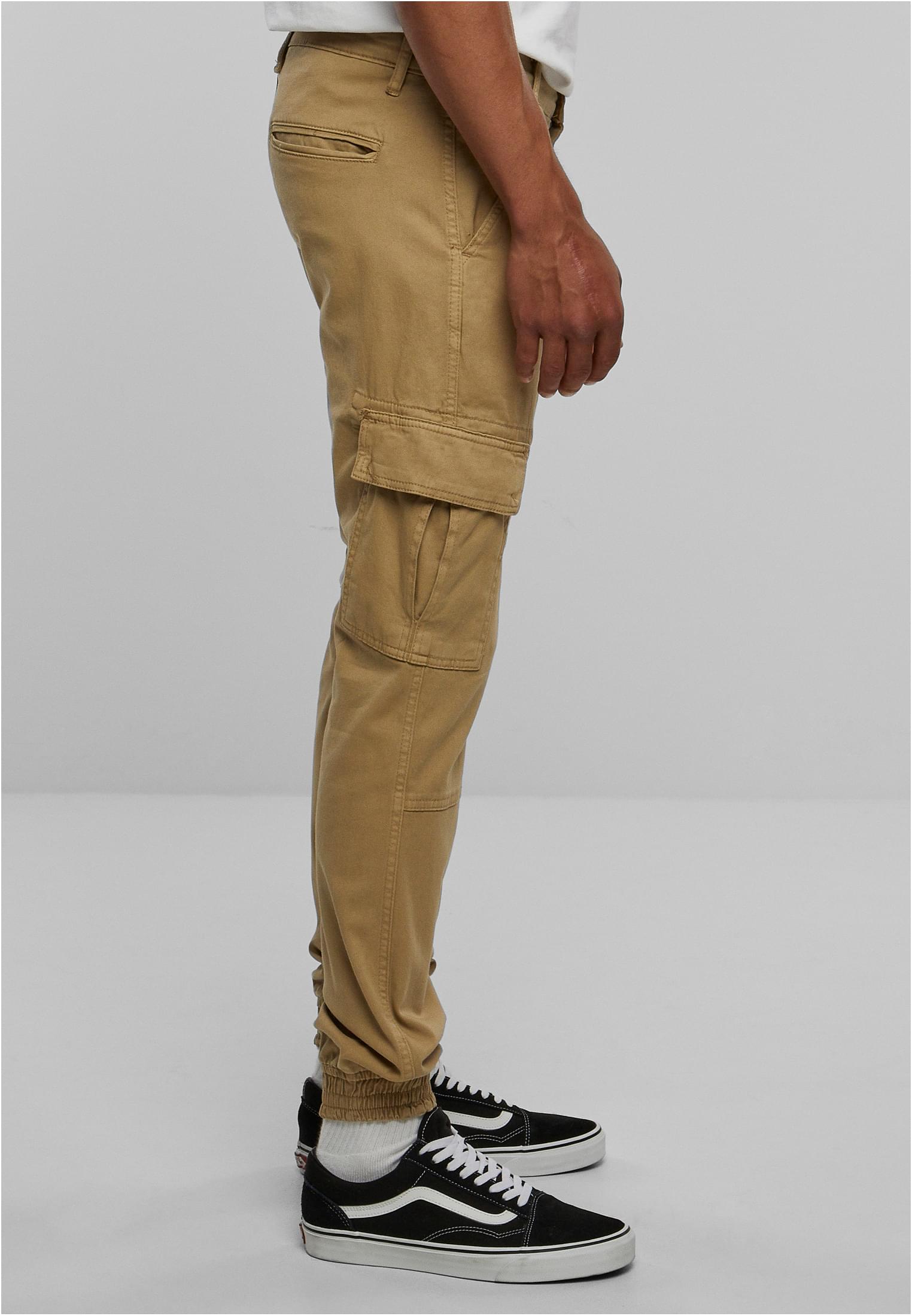 Washed Cargo Twill Jogging Pants | sand