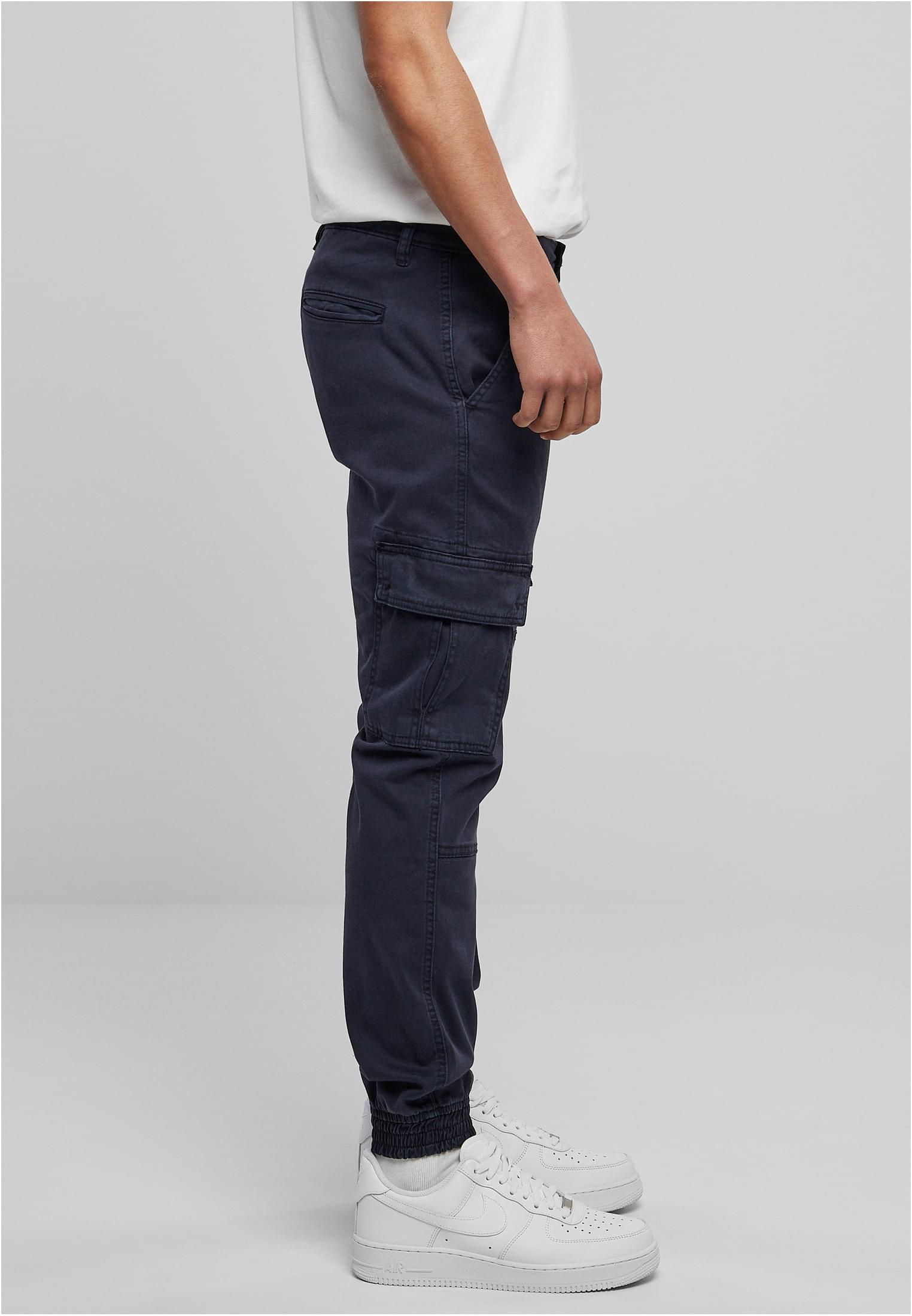 Washed Cargo Twill Jogging Pants | midnightnavy