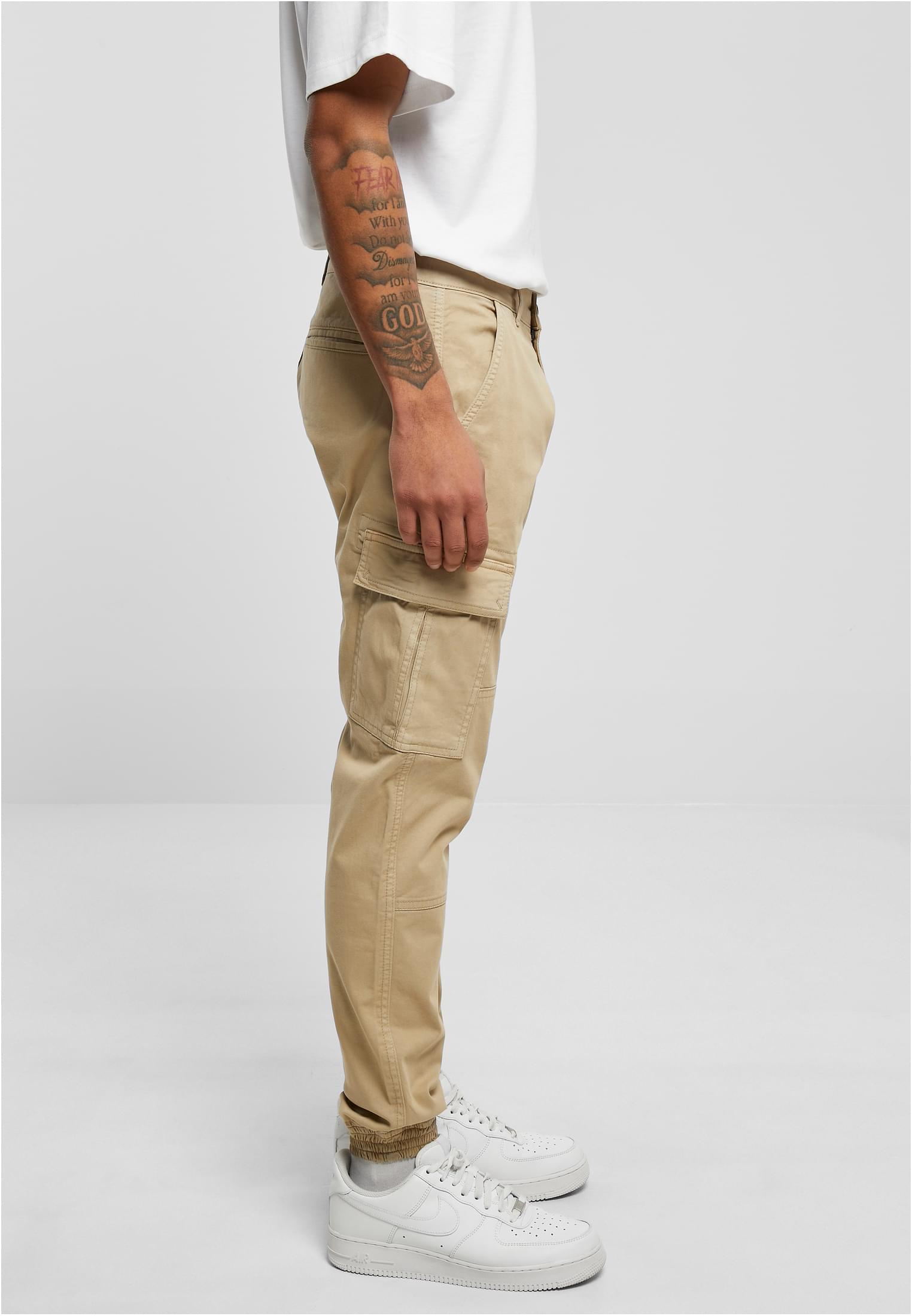 Washed Cargo Twill Jogging Pants | unionbeige