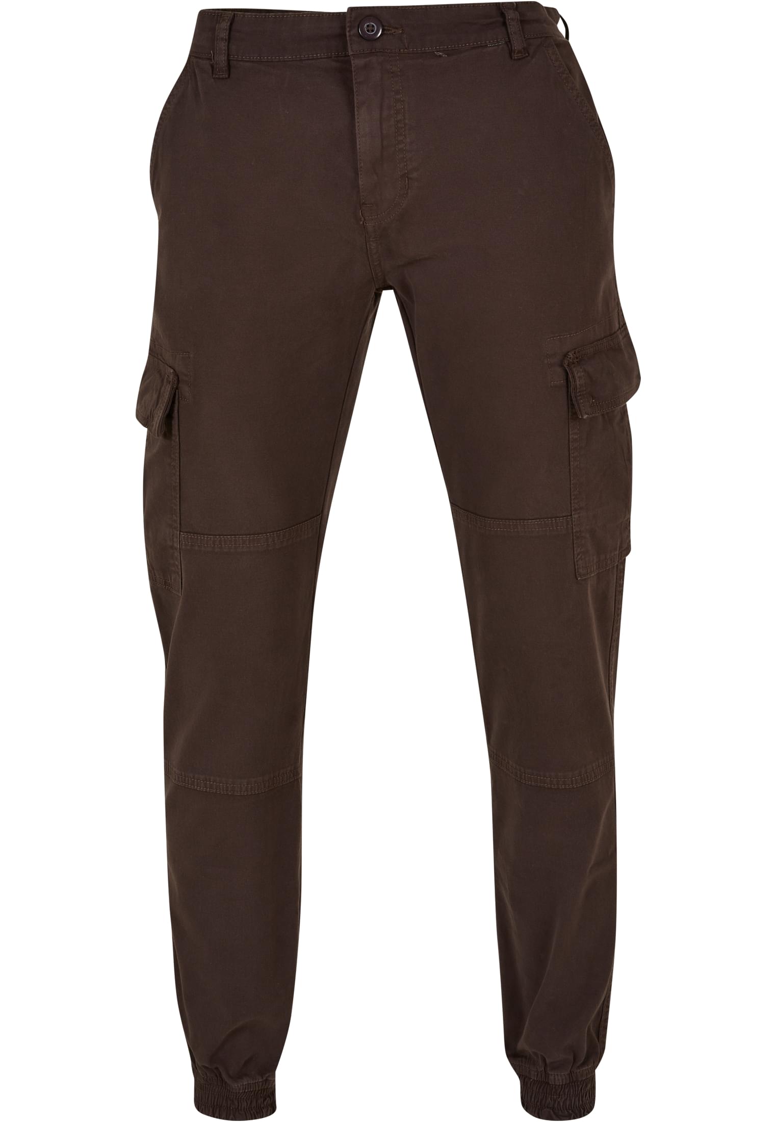 Washed Cargo Twill Jogging Pants | brown