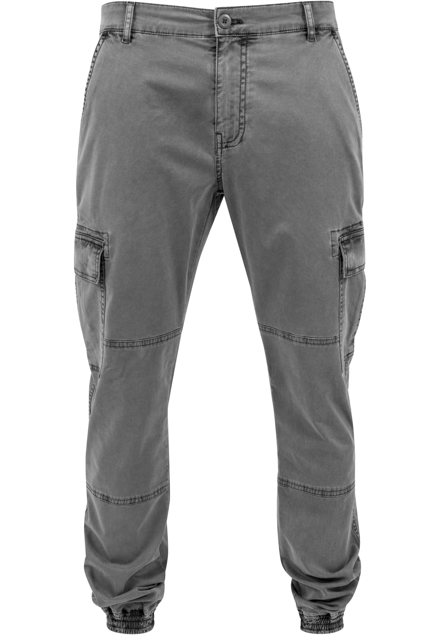 Washed Cargo Twill Jogging Pants | grey