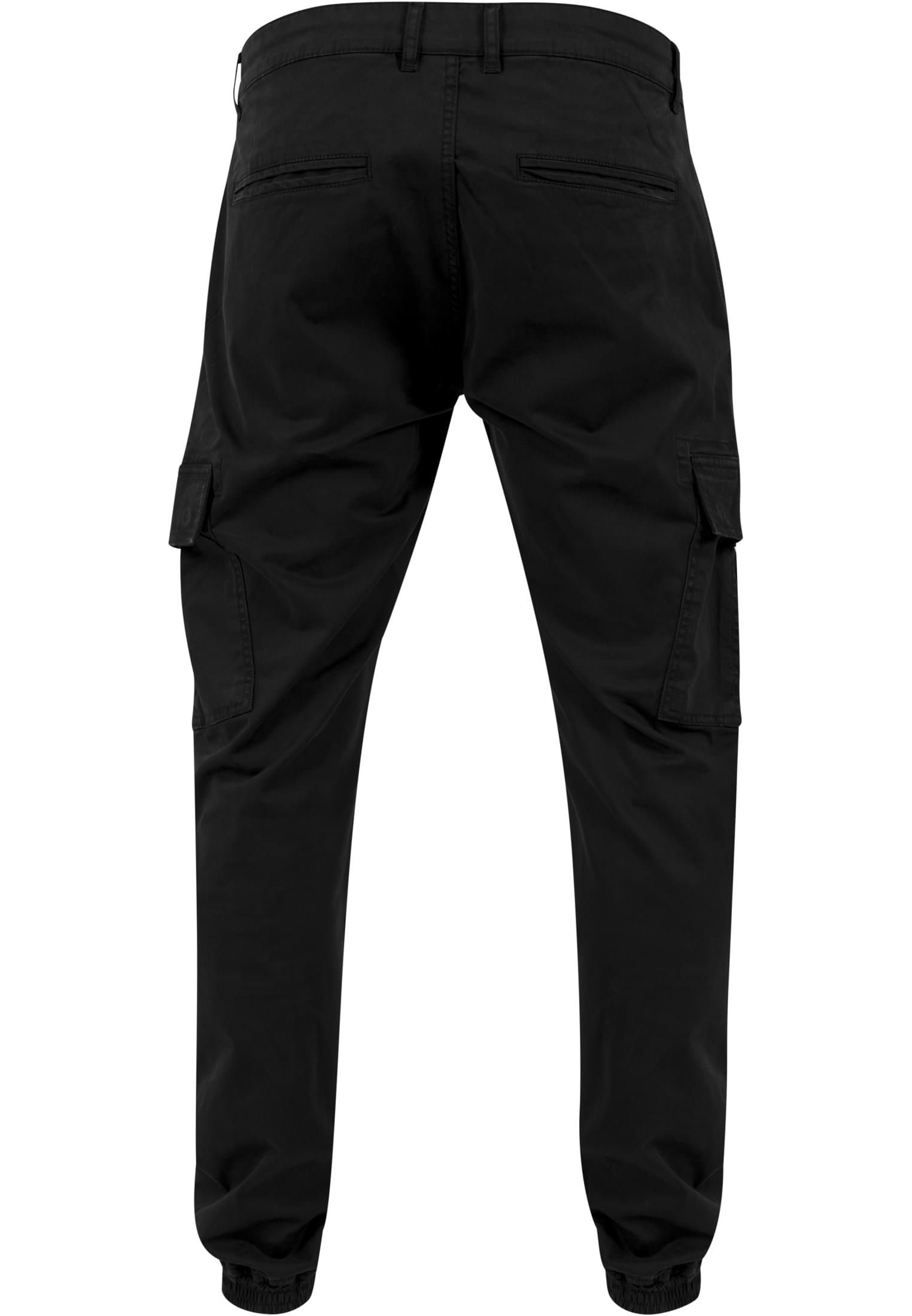 Washed Cargo Twill Jogging Pants | black