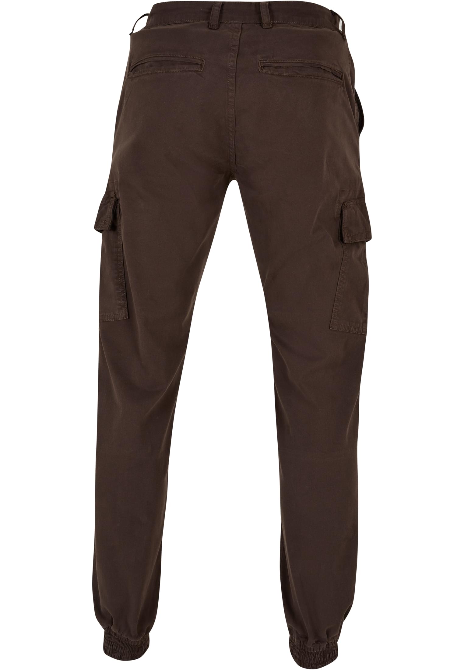 Washed Cargo Twill Jogging Pants | brown