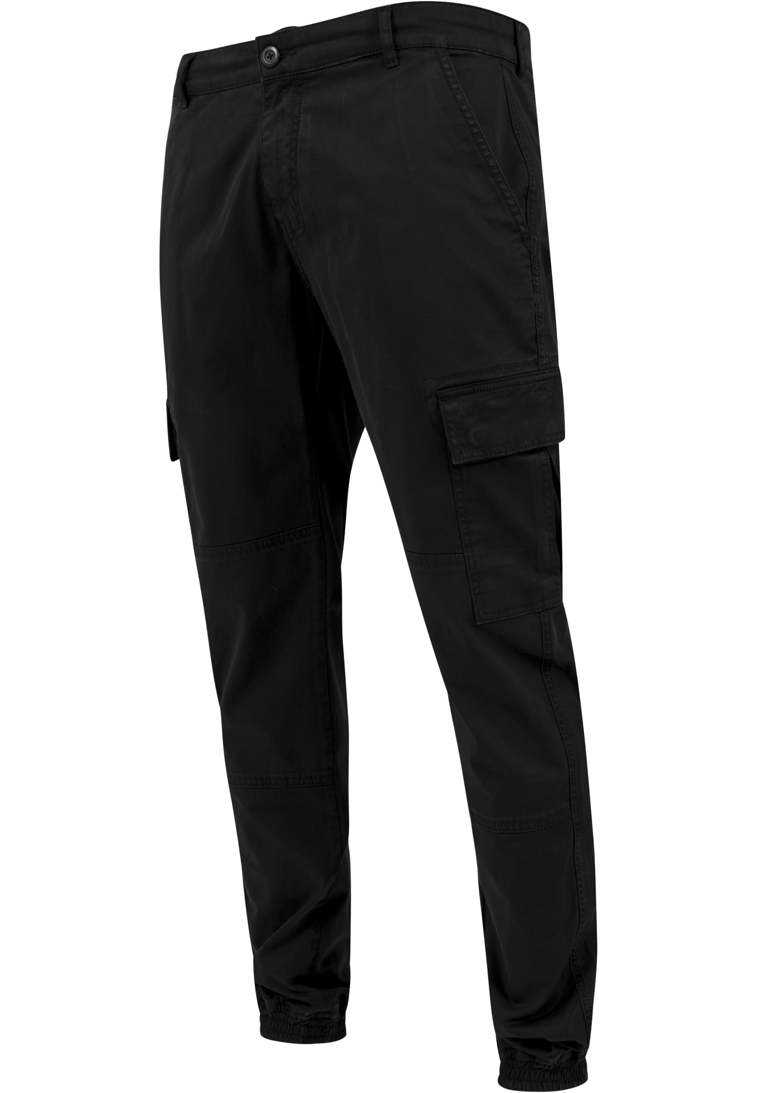 Washed Cargo Twill Jogging Pants | black