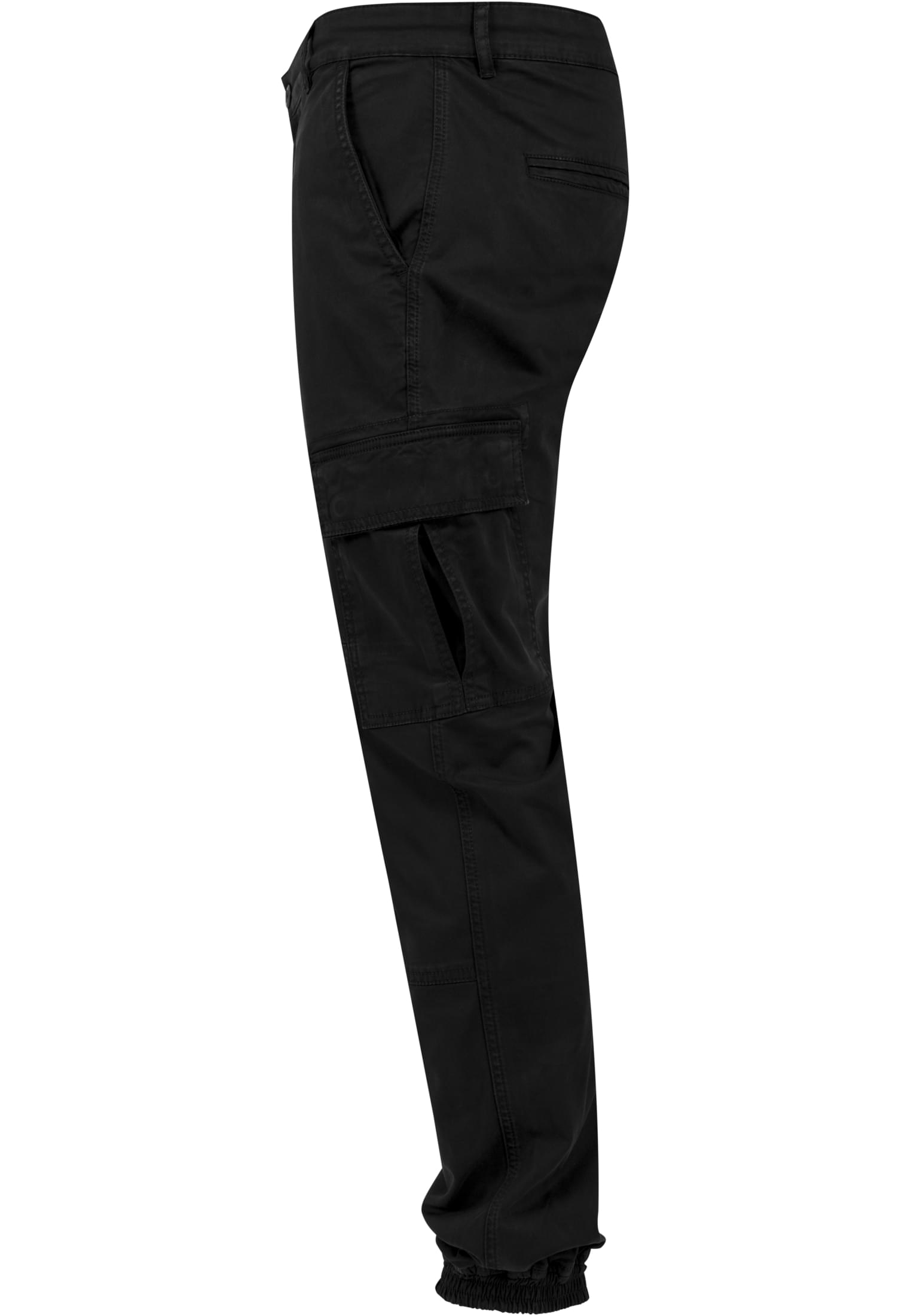 Washed Cargo Twill Jogging Pants | black