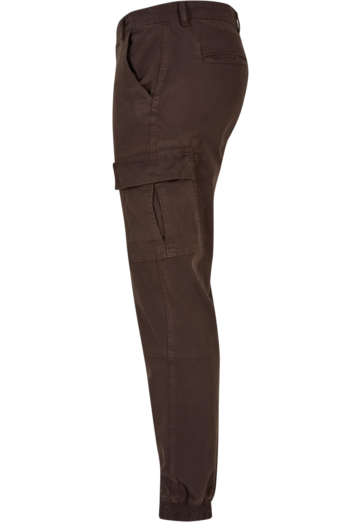 Washed Cargo Twill Jogging Pants | brown