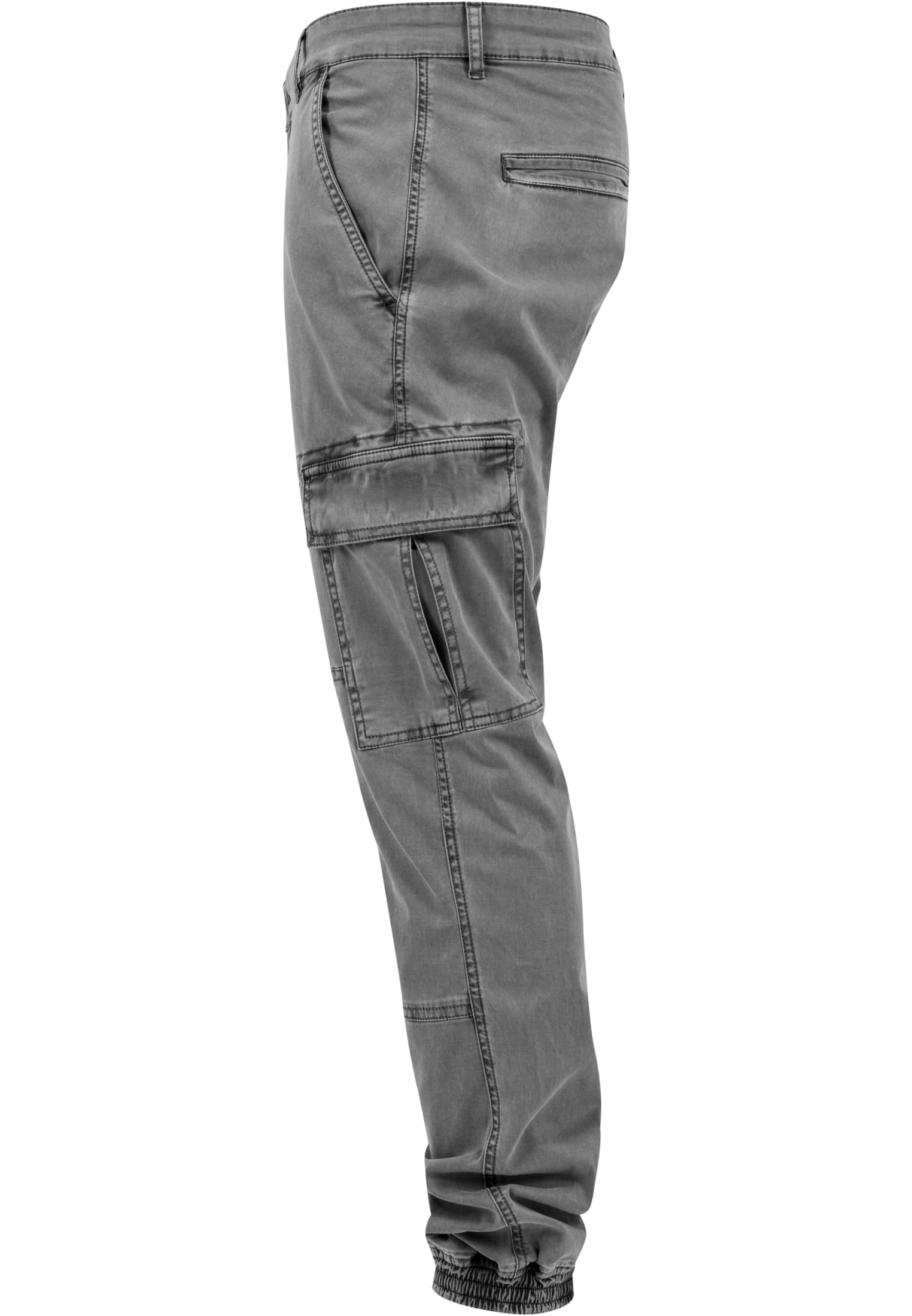 Washed Cargo Twill Jogging Pants | grey