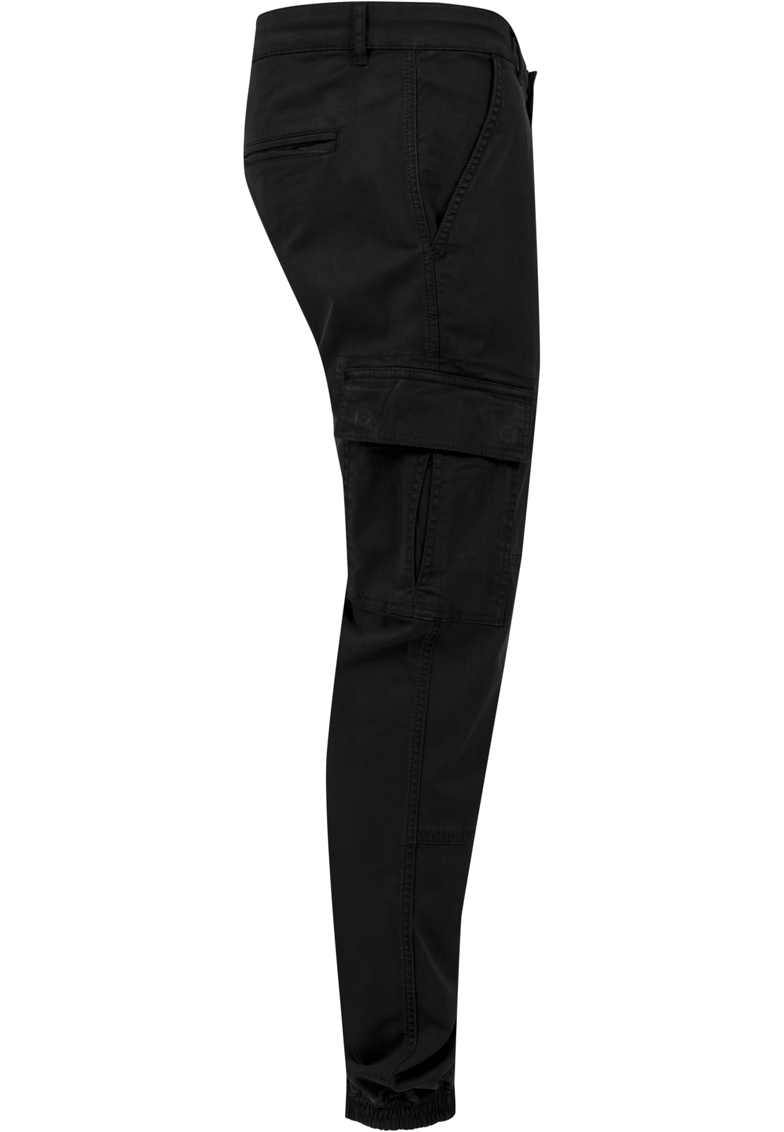 Washed Cargo Twill Jogging Pants | black