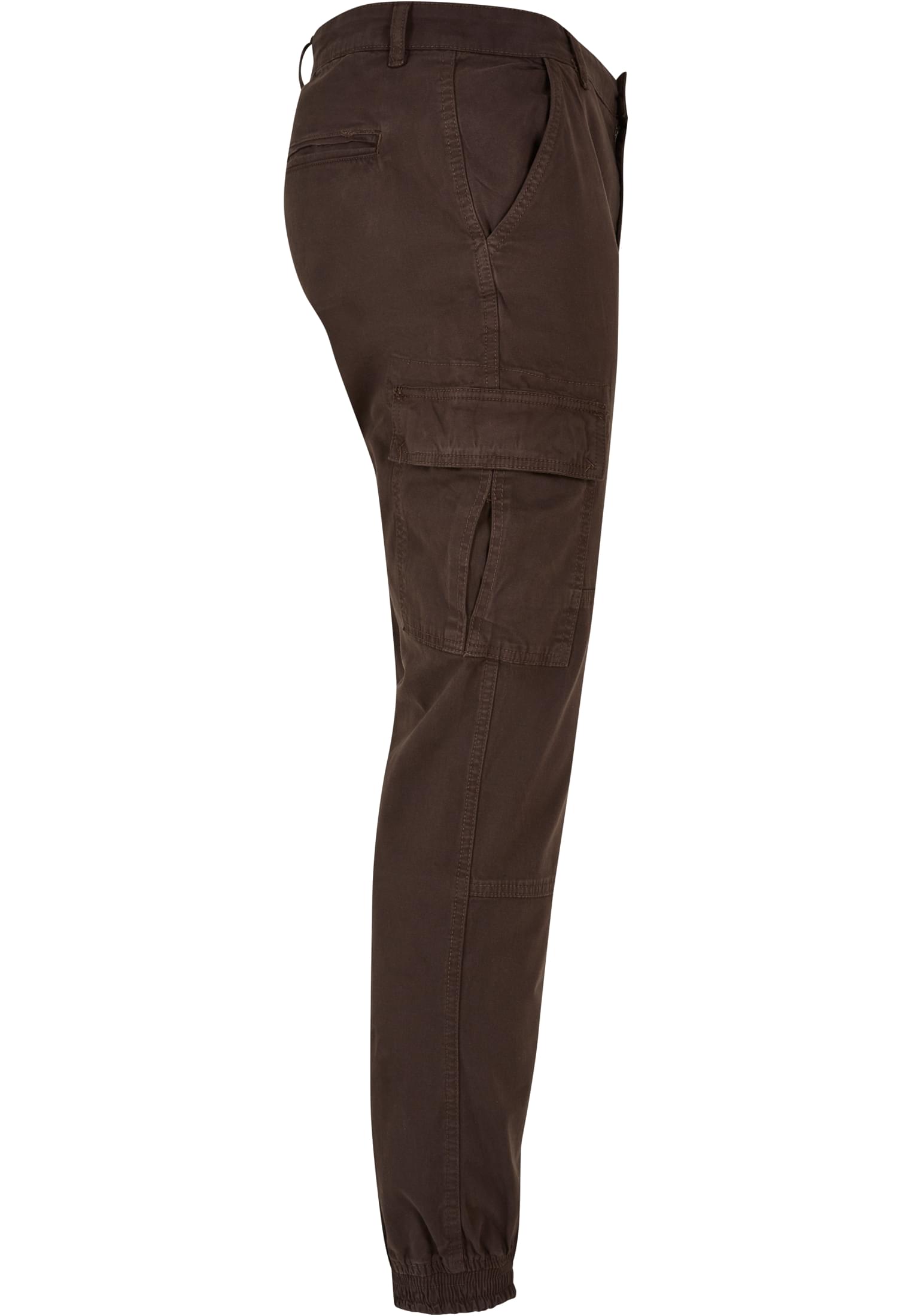 Washed Cargo Twill Jogging Pants | brown