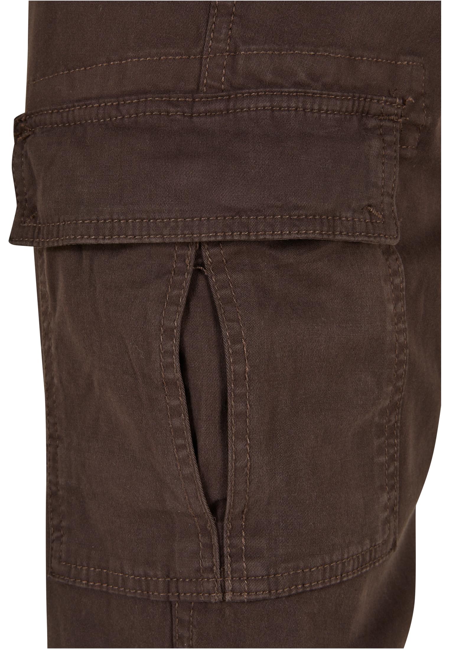 Washed Cargo Twill Jogging Pants | brown