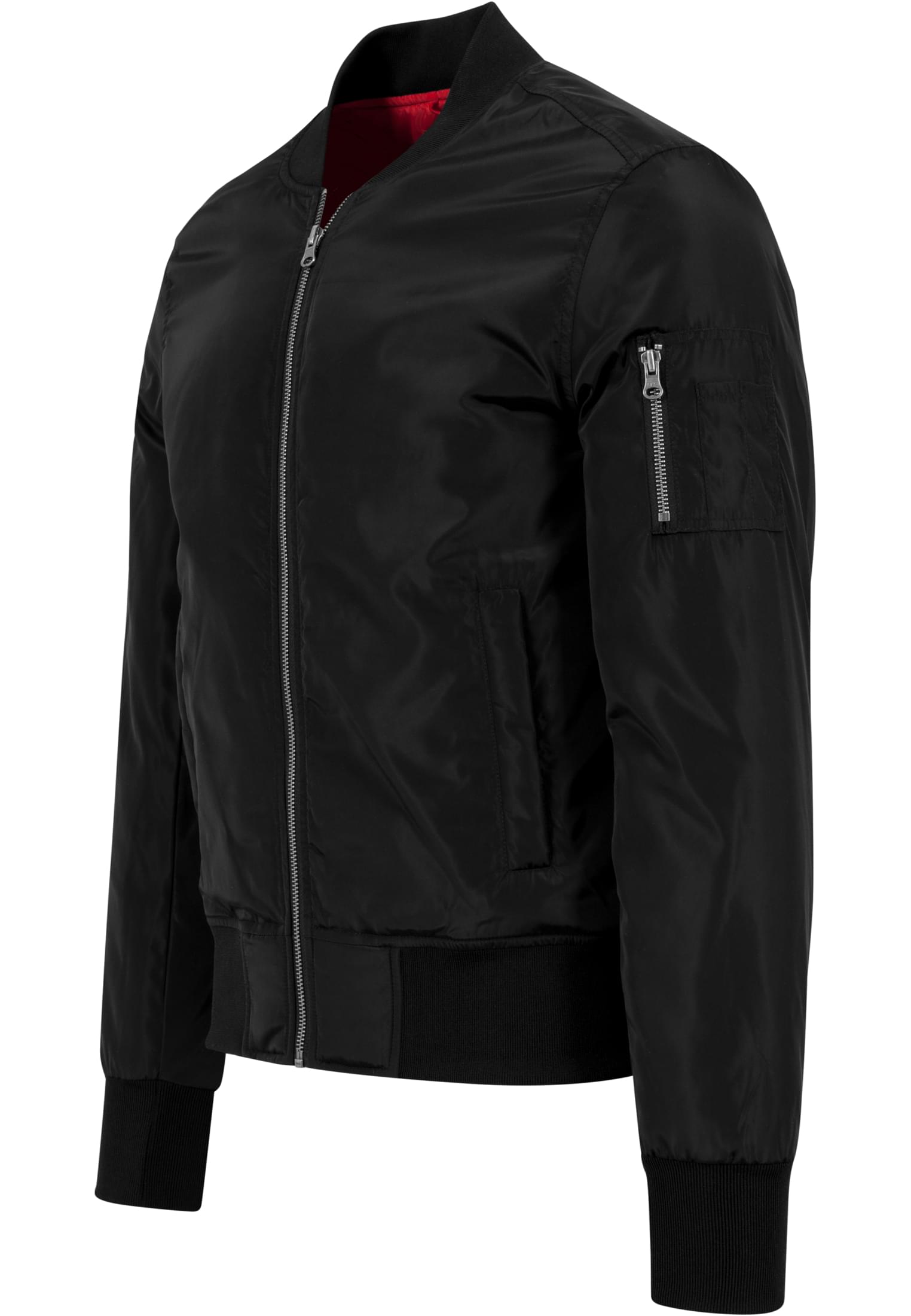 2-Tone Bomber Jacket | blk/blk