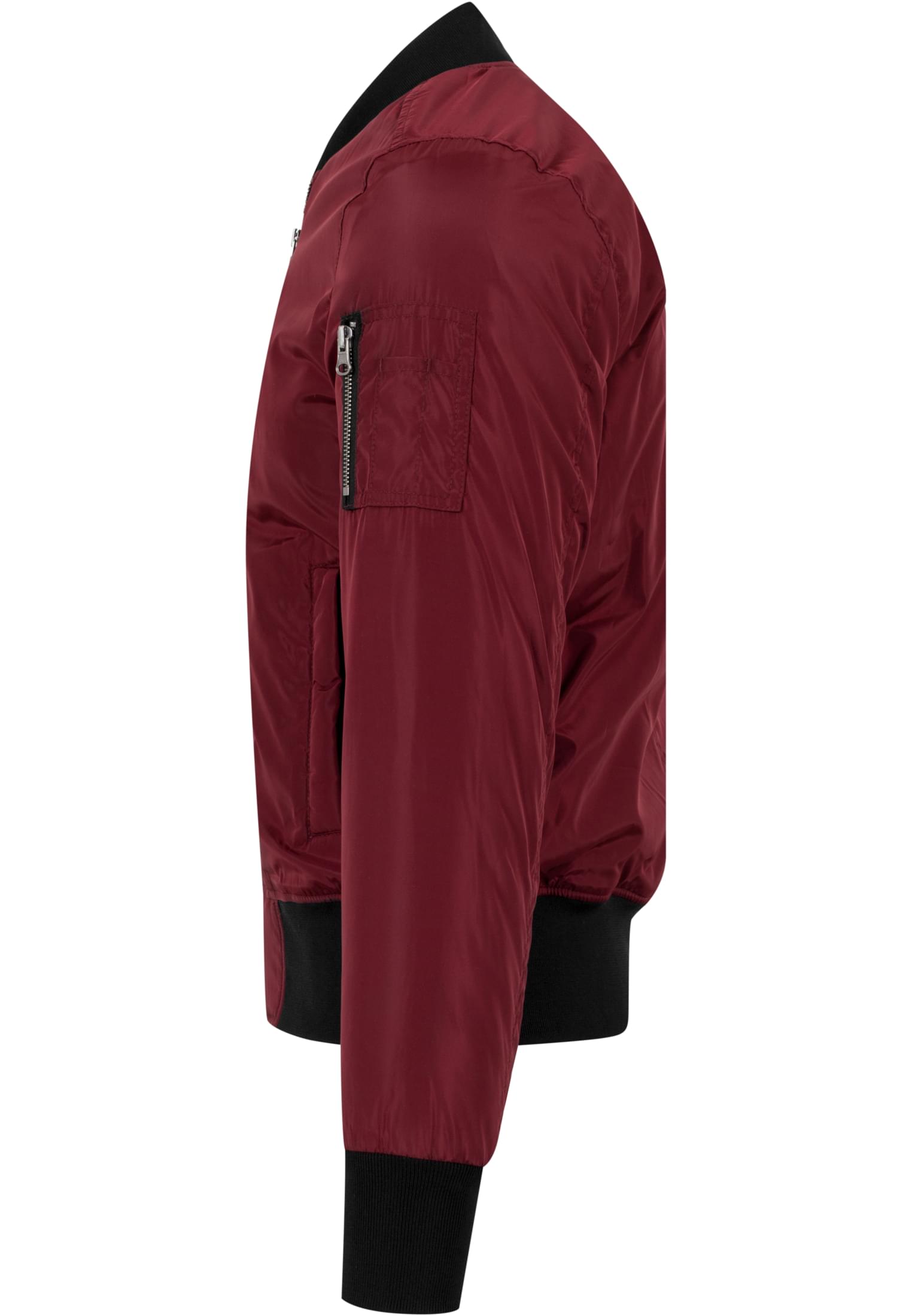 2-Tone Bomber Jacket | burgundy/black