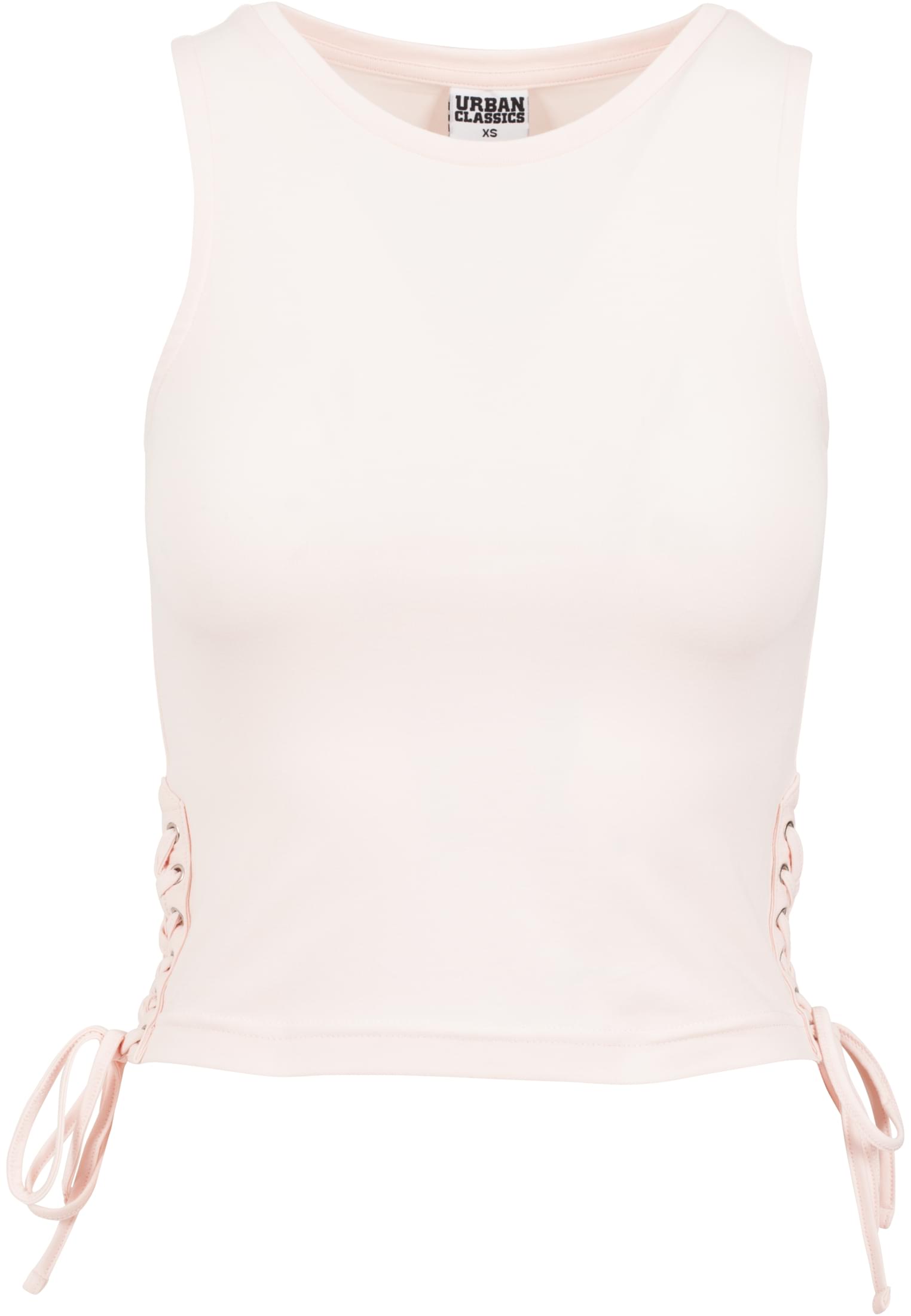 Ladies Lace Up Cropped Top | pink