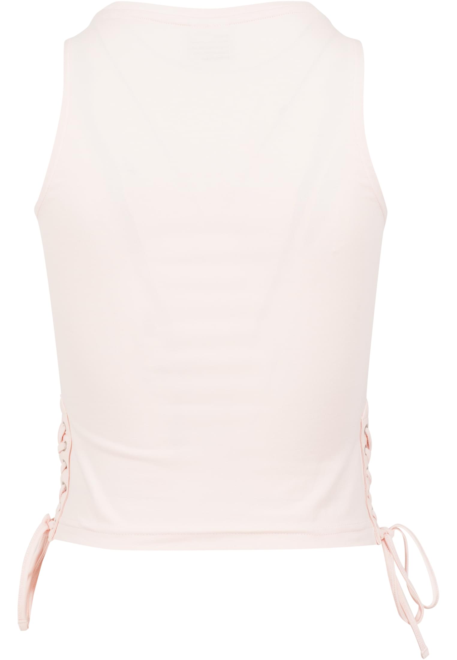 Ladies Lace Up Cropped Top | pink