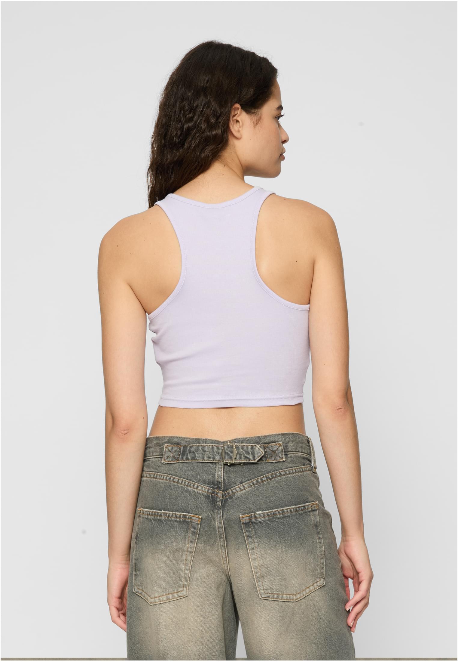 Ladies Cropped Rib Top 2-Pack | softseagrass+lilac