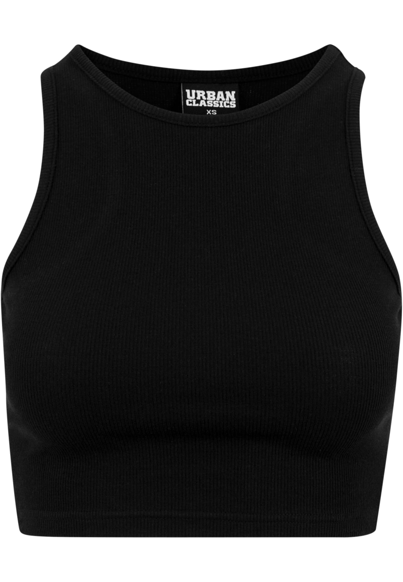 Ladies Cropped Rib Top 2-Pack | black+black